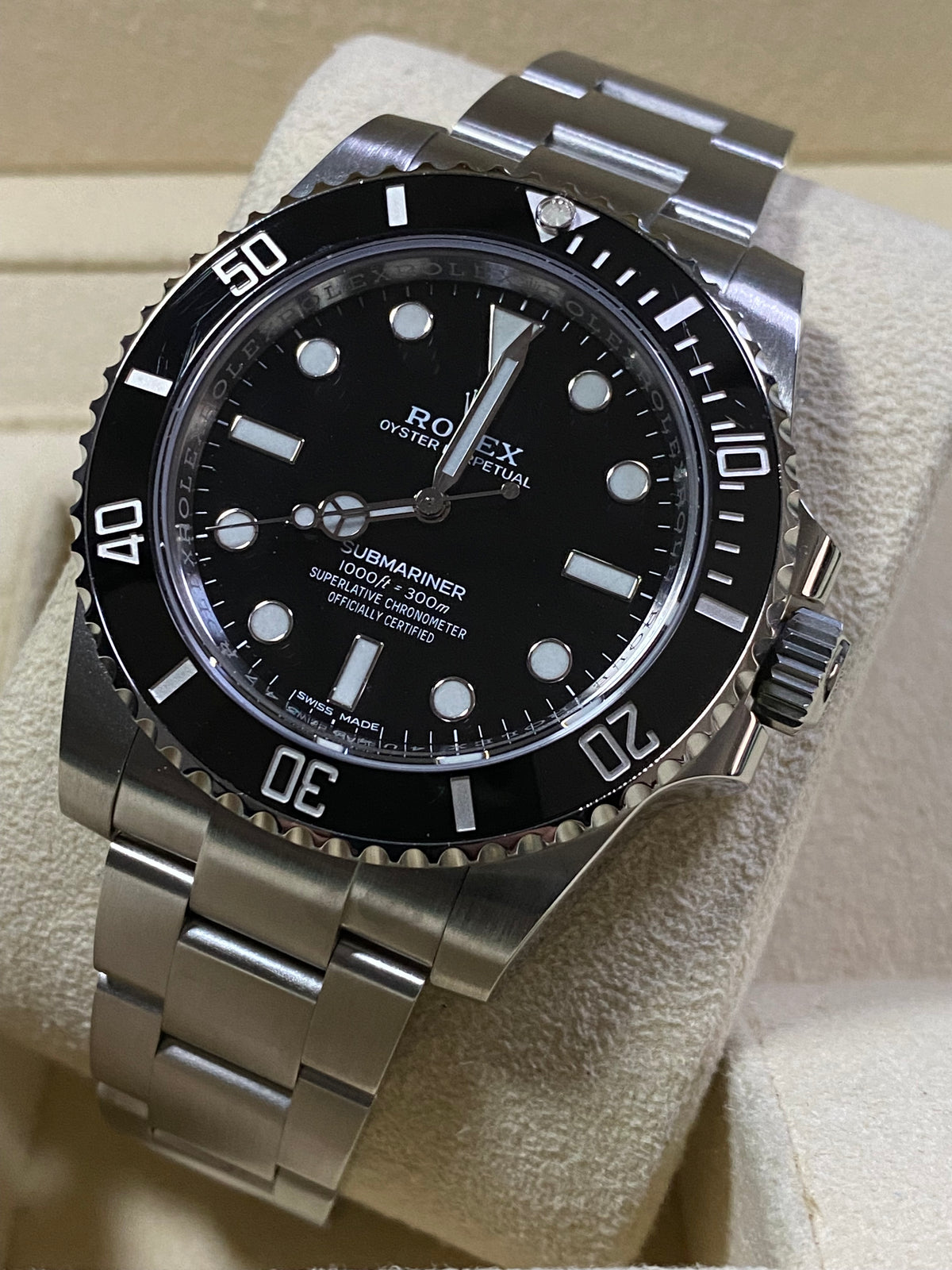 Rolex Steel No-Date Submariner - 2019 - Black Dial - 114060 COMPLETE SET