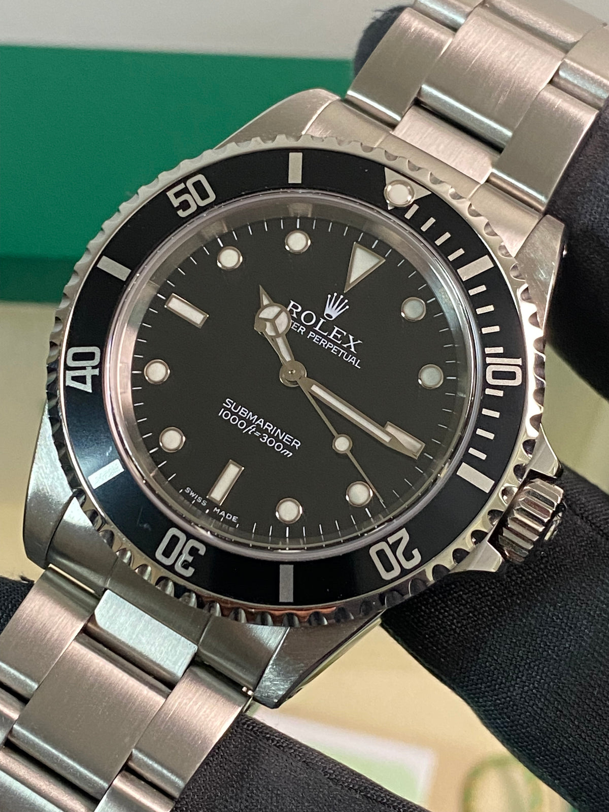 Rolex Steel No Date Submariner - Y serial - Pre Ceramic Bezel - Black Dial - 14060M *FULL SET*