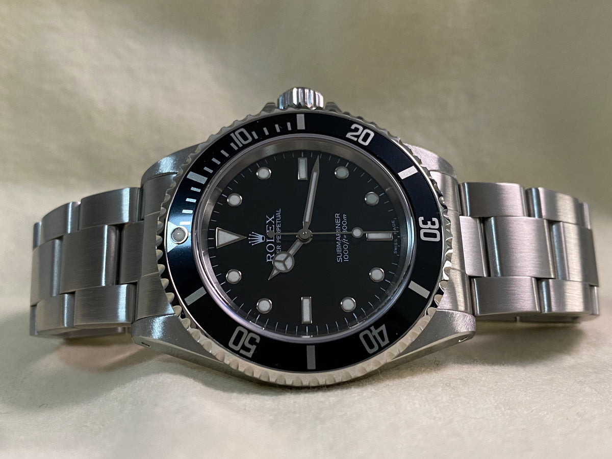 Rolex Steel No Date Submariner - Y serial - Pre Ceramic Bezel - Black Dial - 14060M *FULL SET*