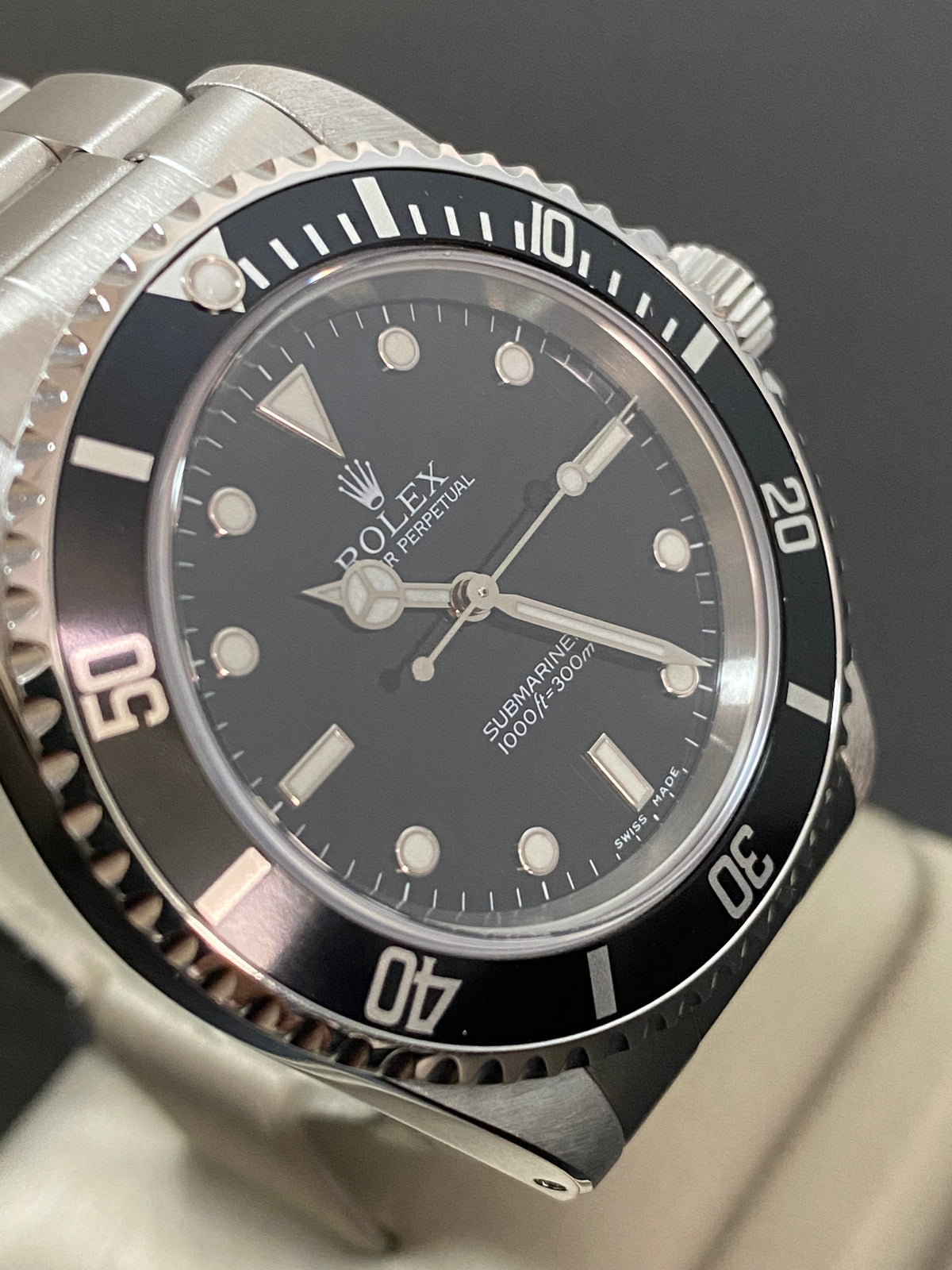 Rolex Steel No Date Submariner - Y serial - Pre Ceramic Bezel - Black Dial - 14060M *FULL SET*