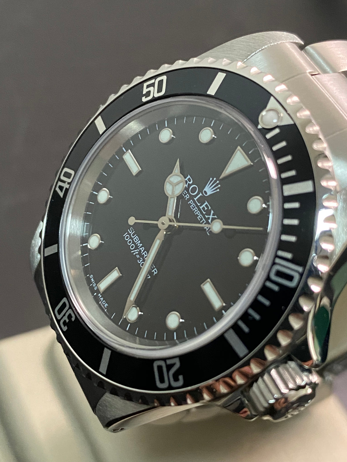 Rolex Steel No Date Submariner - Y serial - Pre Ceramic Bezel - Black Dial - 14060M *FULL SET*