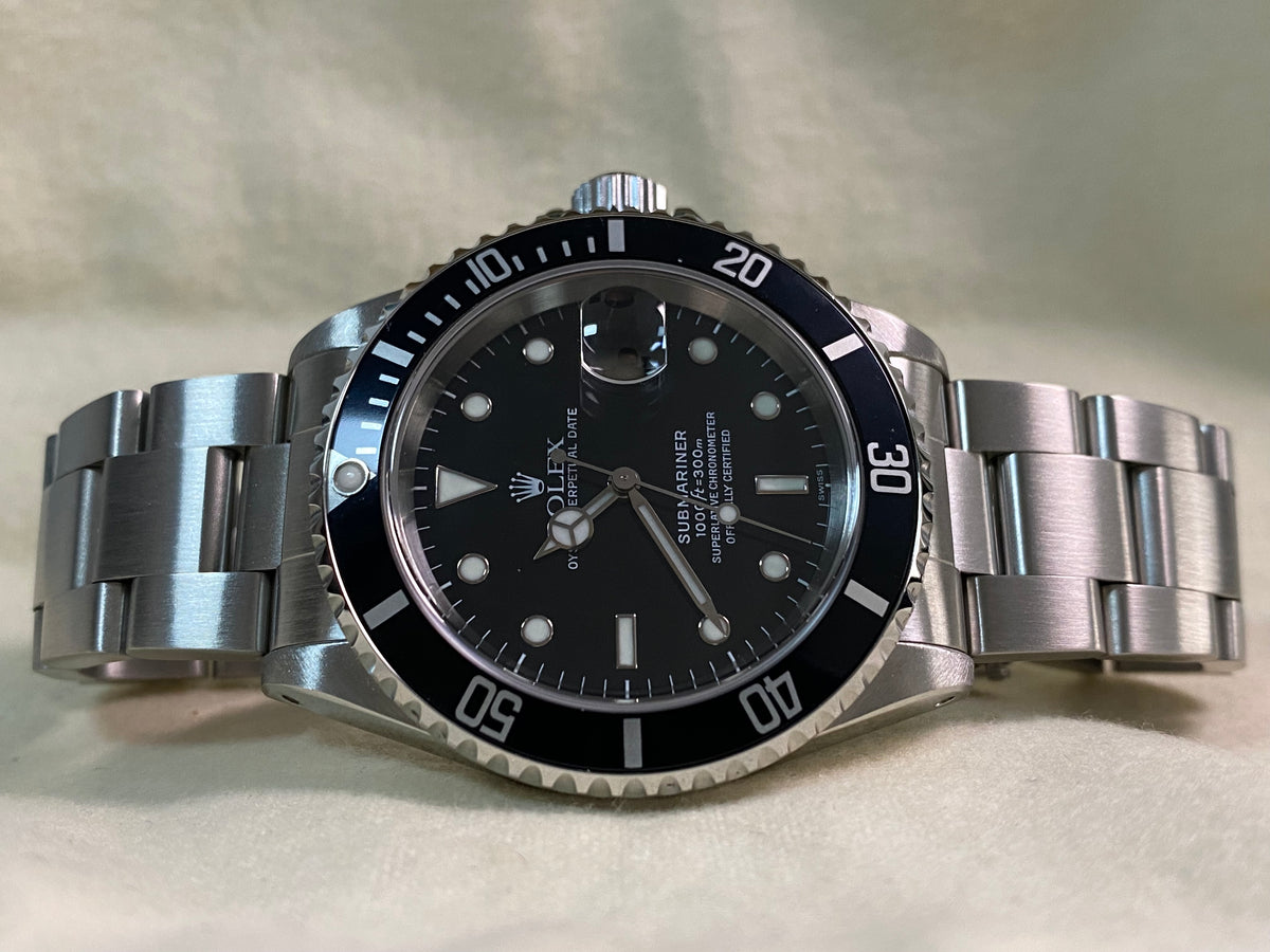 Rolex Steel Submariner Date - A serial - Pre-Ceramic Bezel - Black Dial - 16610 *FULL SET*