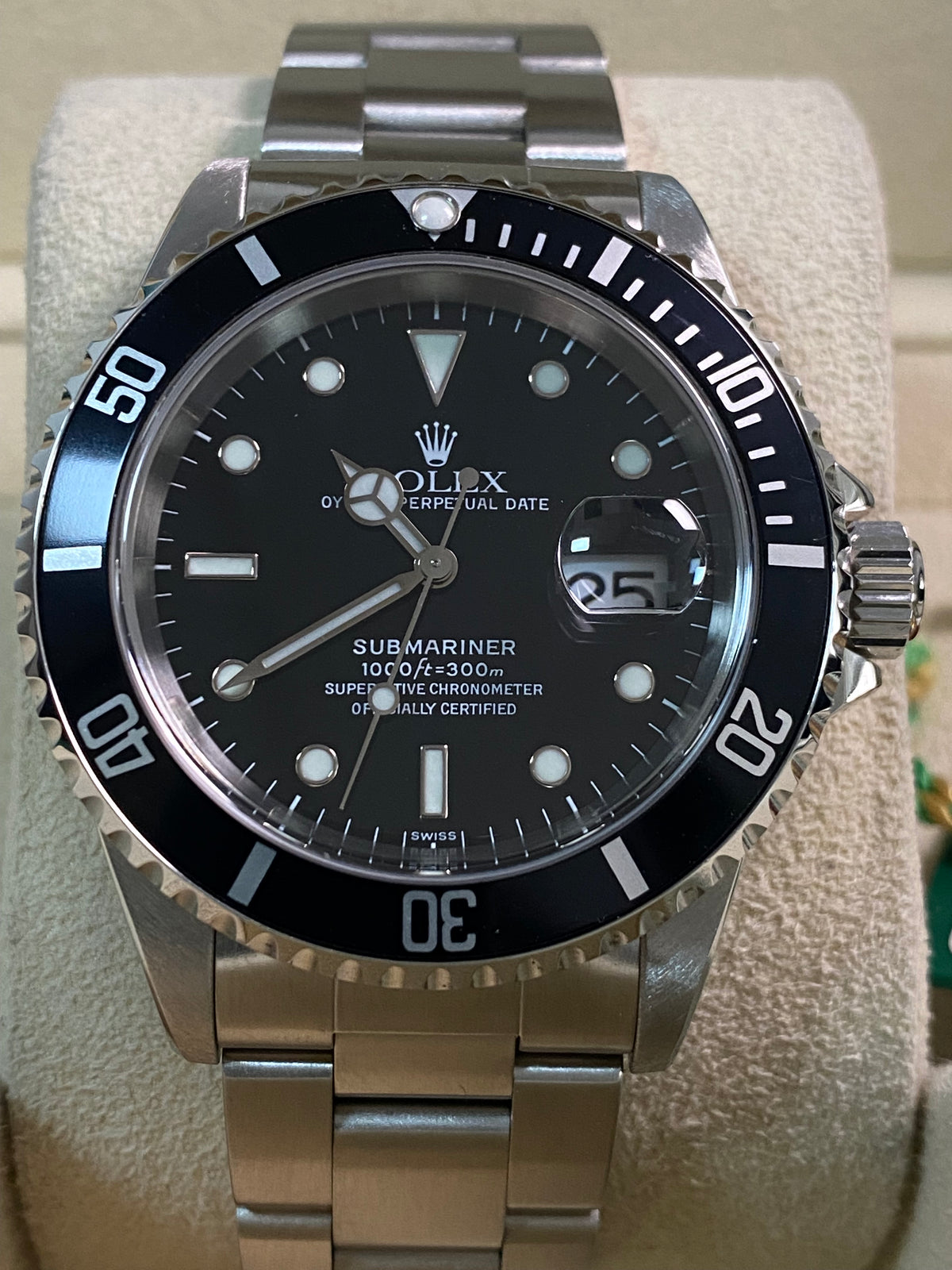 Rolex Steel Submariner Date - A serial - Pre-Ceramic Bezel - Black Dial - 16610 *FULL SET*