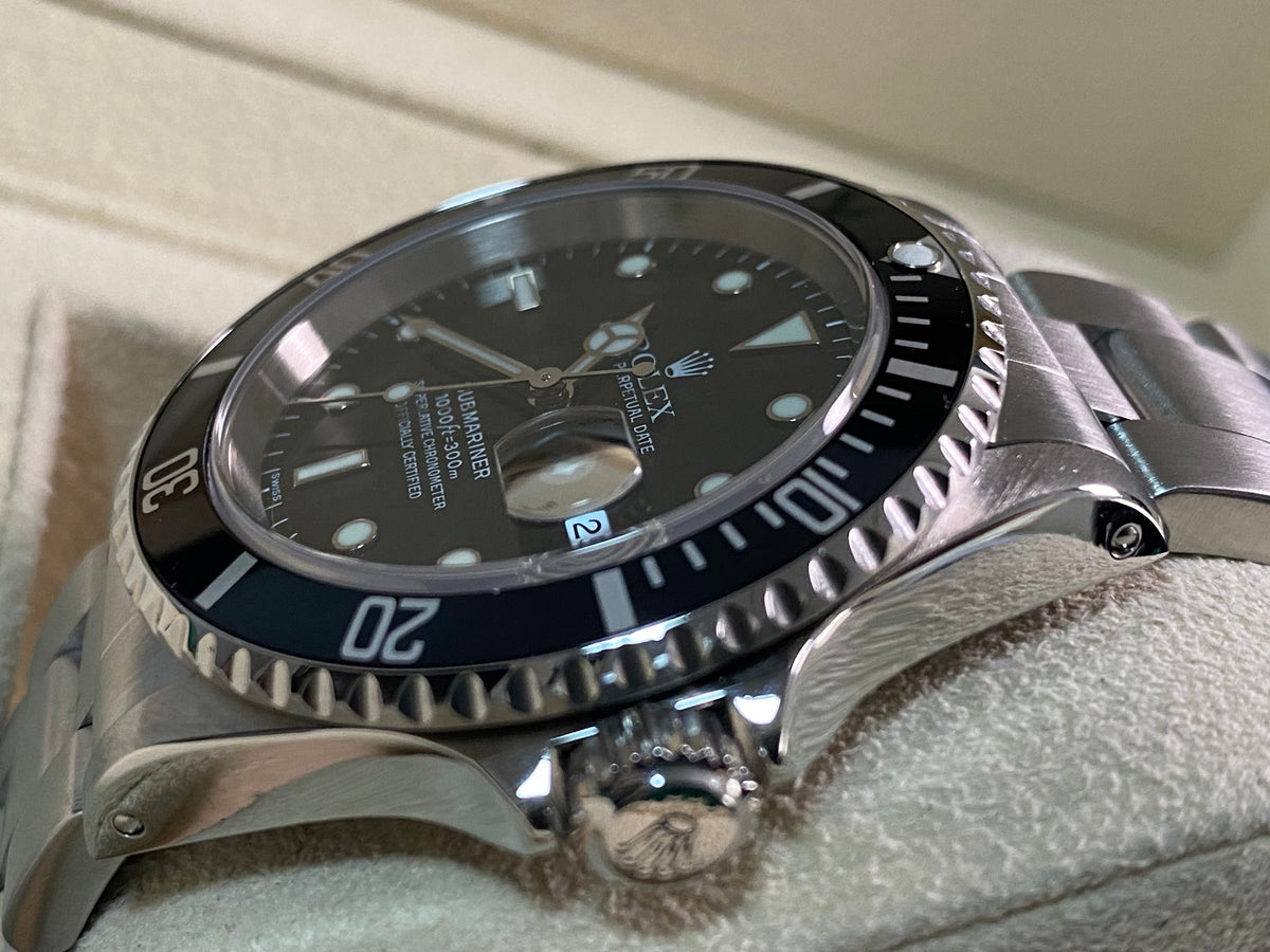 Rolex Steel Submariner Date - A serial - Pre-Ceramic Bezel - Black Dial - 16610 *FULL SET*