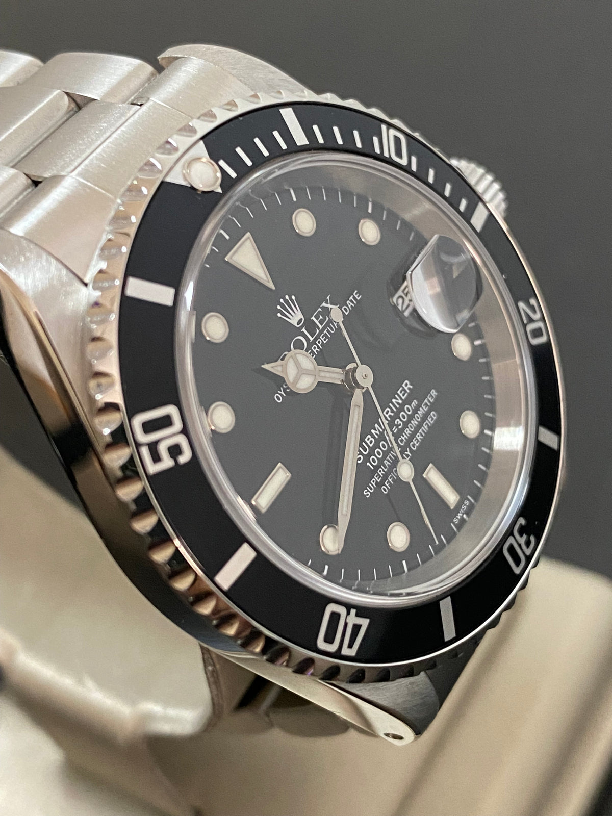 Rolex Steel Submariner Date - A serial - Pre-Ceramic Bezel - Black Dial - 16610 *FULL SET*