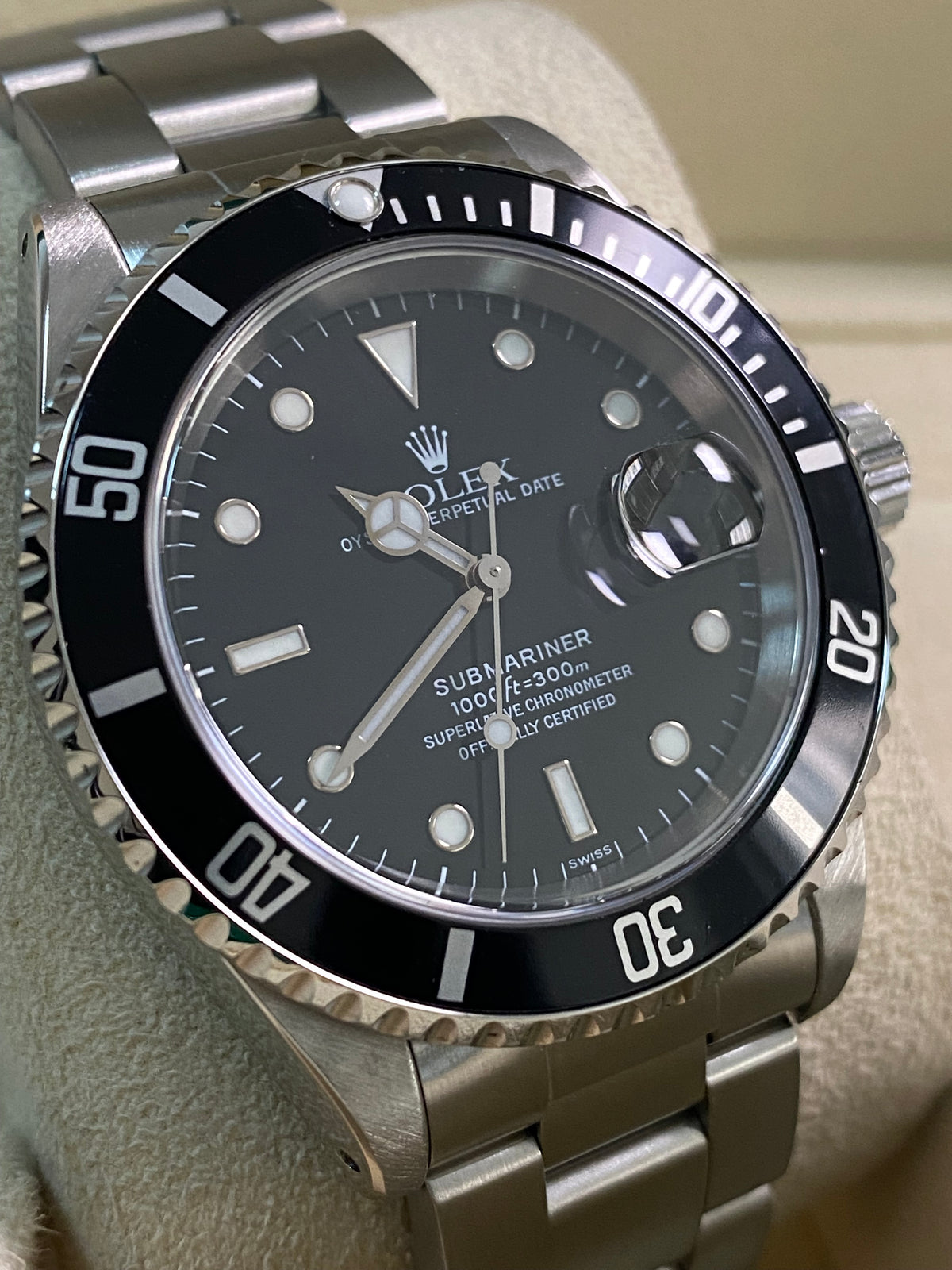 Rolex Steel Submariner Date - A serial - Pre-Ceramic Bezel - Black Dial - 16610 *FULL SET*