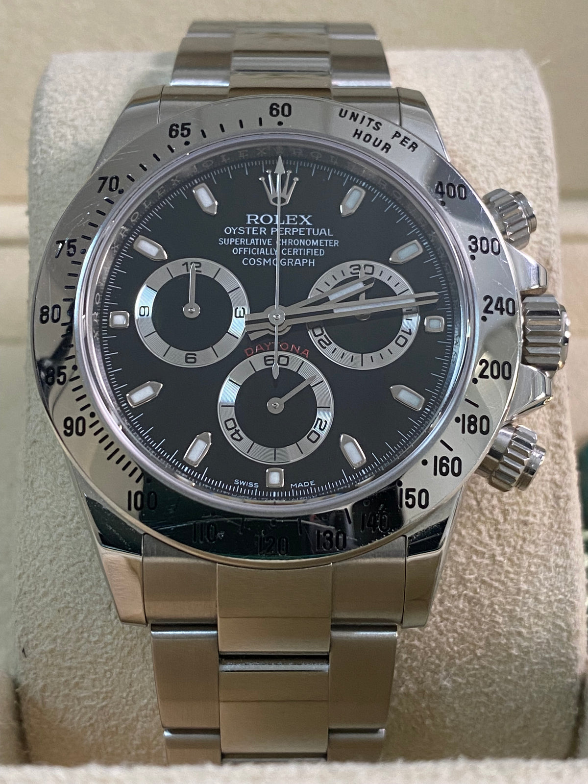 Rolex Steel Cosmograph Daytona - 2016 - Black Index Dial - 116520 *UNPOLISHED*