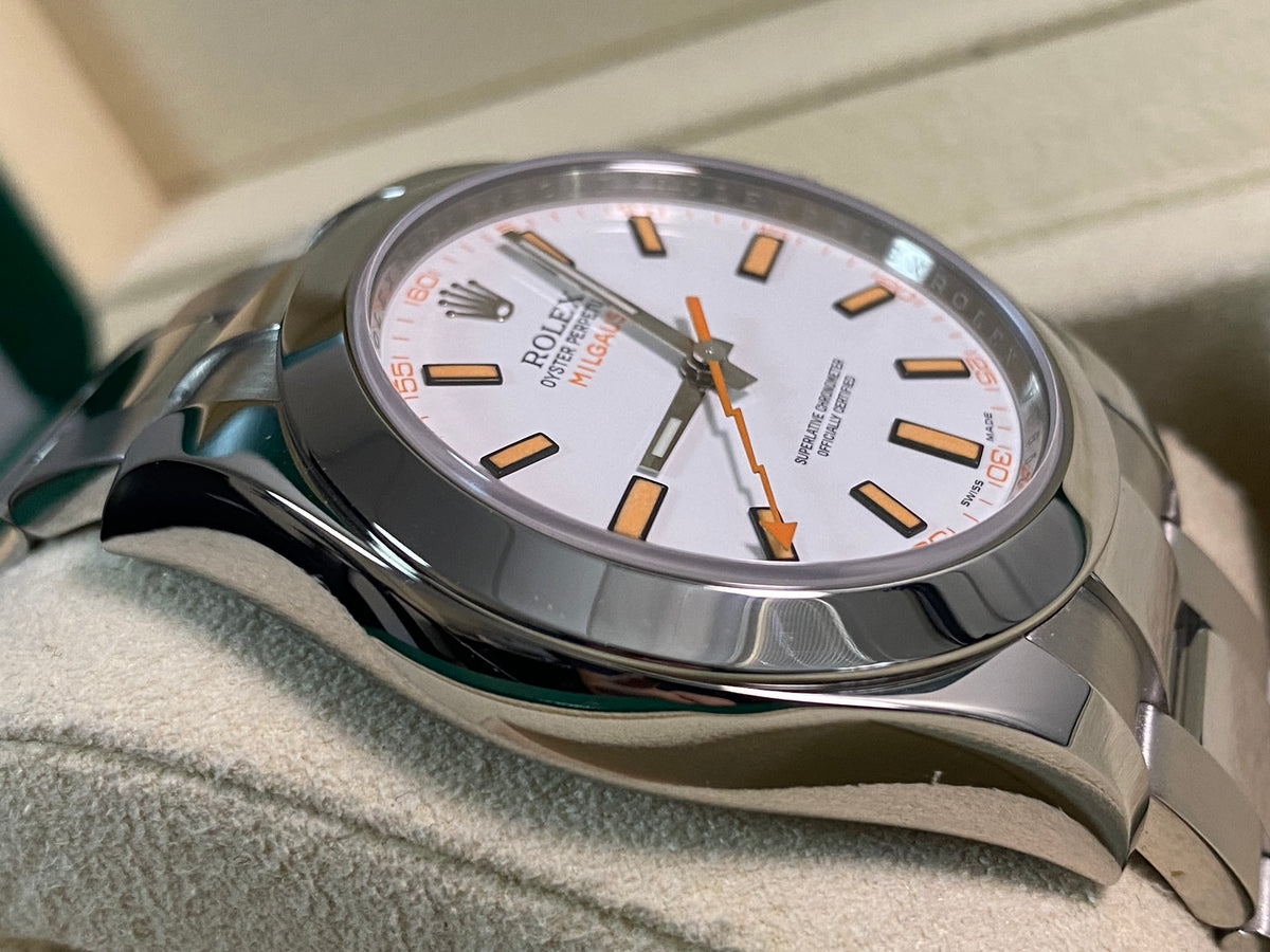 Rolex Milgauss - 2009 - White Dial & Orange Accents - 116400 *FULL SET*