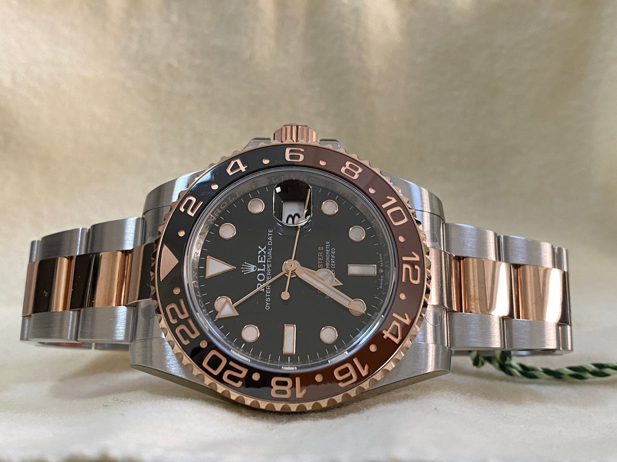 Rolex Everose Gold Rolesor GMT-Master II - 2021 - "Root Beer" Bezel - Oyster Bracelet - 126711CHNR *FULL STICKERS*