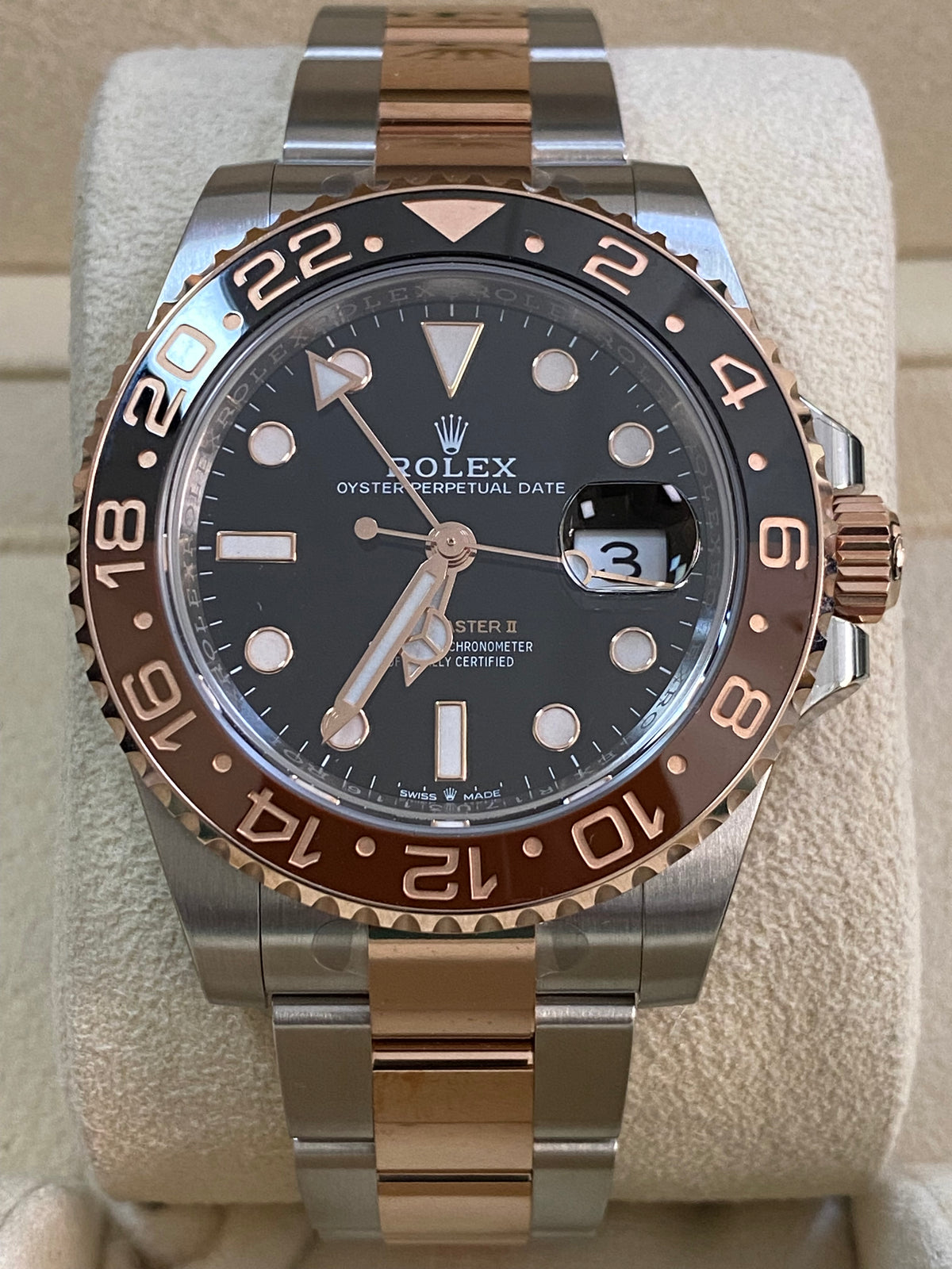 Rolex Everose Gold Rolesor GMT-Master II - 2021 - "Root Beer" Bezel - Oyster Bracelet - 126711CHNR *FULL STICKERS*