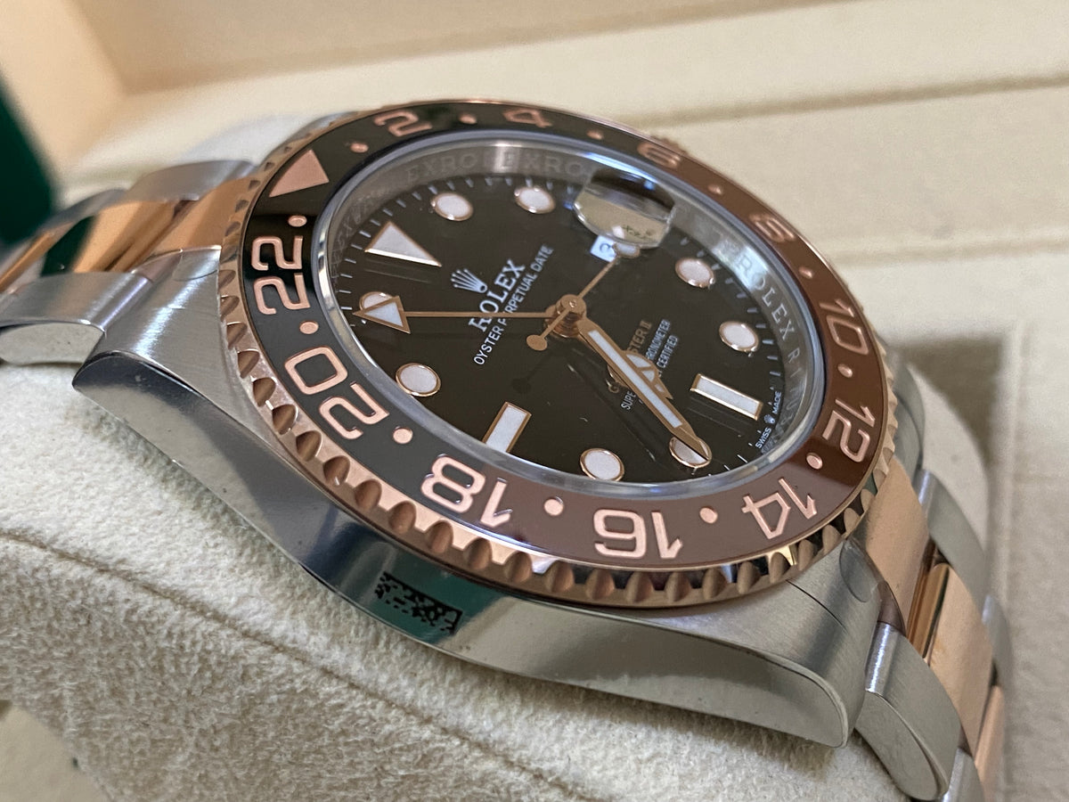 Rolex Everose Gold Rolesor GMT-Master II - 2021 - "Root Beer" Bezel - Oyster Bracelet - 126711CHNR *FULL STICKERS*