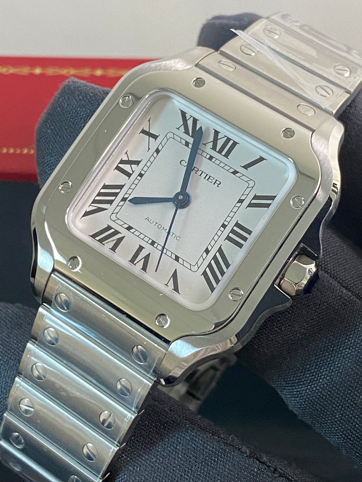 Cartier Santos de Cartier - 2024 - 35.1 mm Steel Case - White Roman Dial - WSSA0029 *FULL SET*