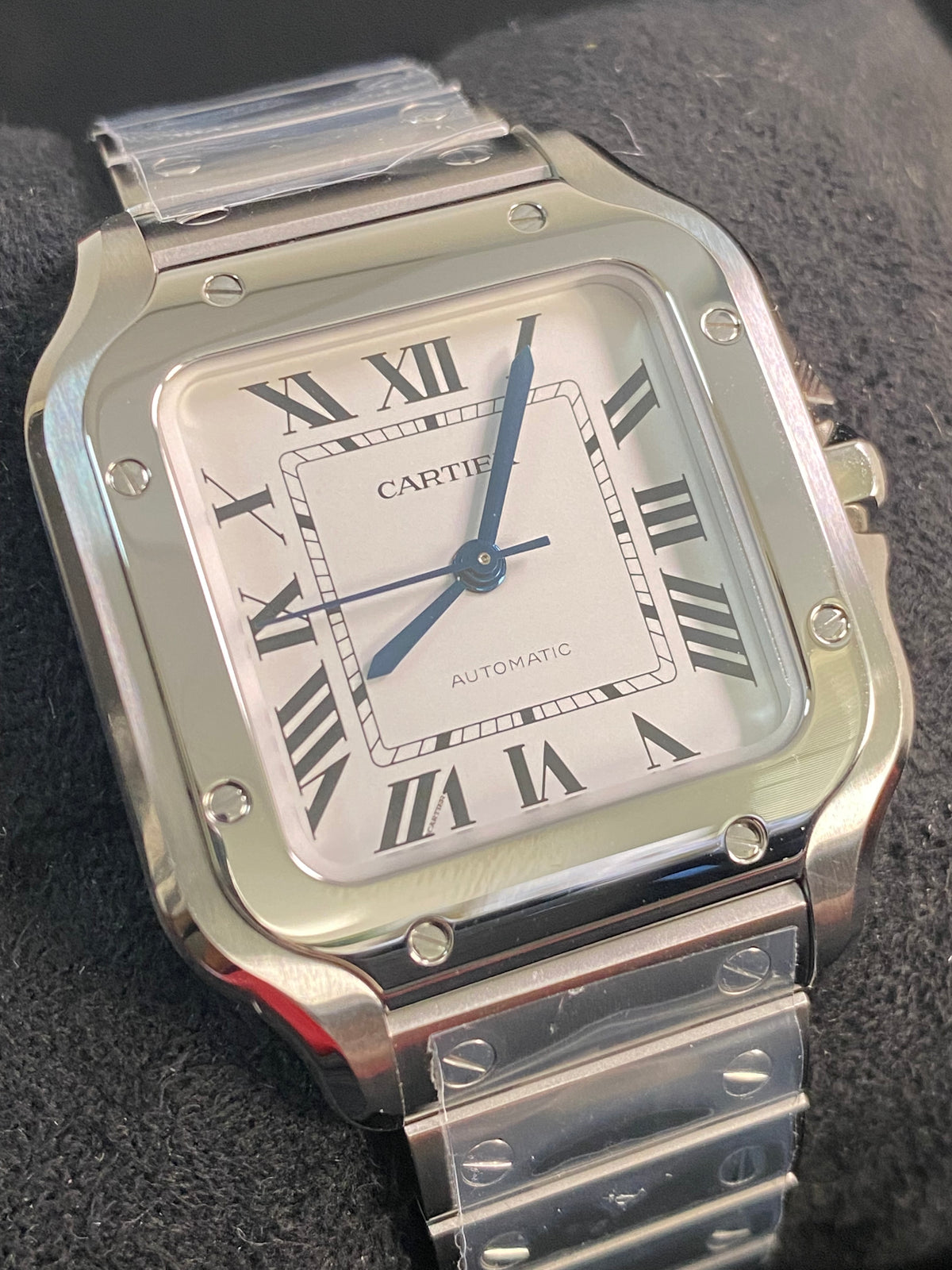 Cartier Santos de Cartier - 2024 - 35.1 mm Steel Case - White Roman Dial - WSSA0029 *FULL SET*