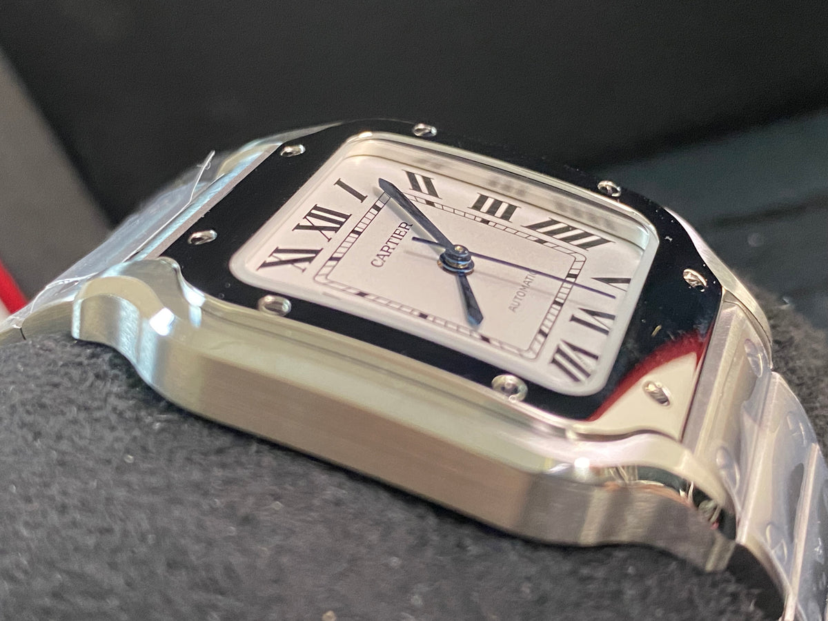 Cartier Santos de Cartier - 2024 - 35.1 mm Steel Case - White Roman Dial - WSSA0029 *FULL SET*