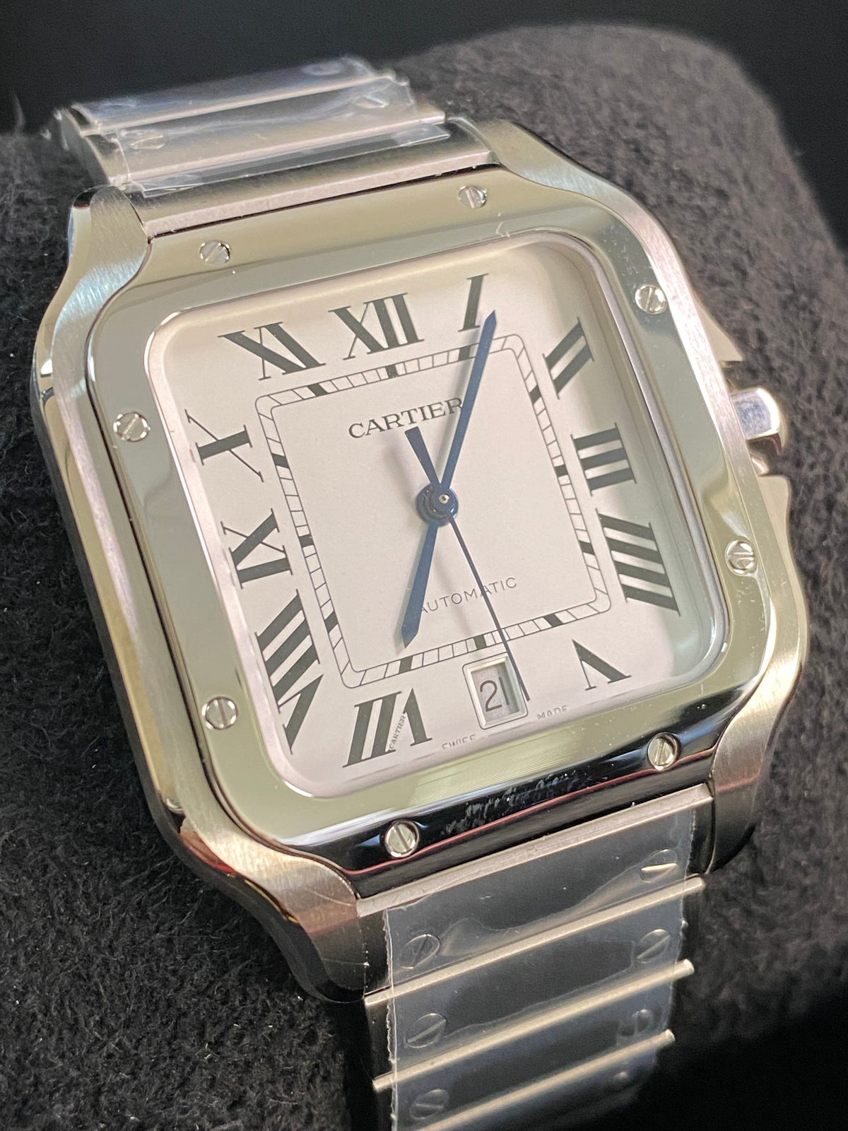 Cartier Santos de Cartier - 2024 - 39.8 mm Steel Case - White Roman Dial - WSSA0018 *FULL SET*