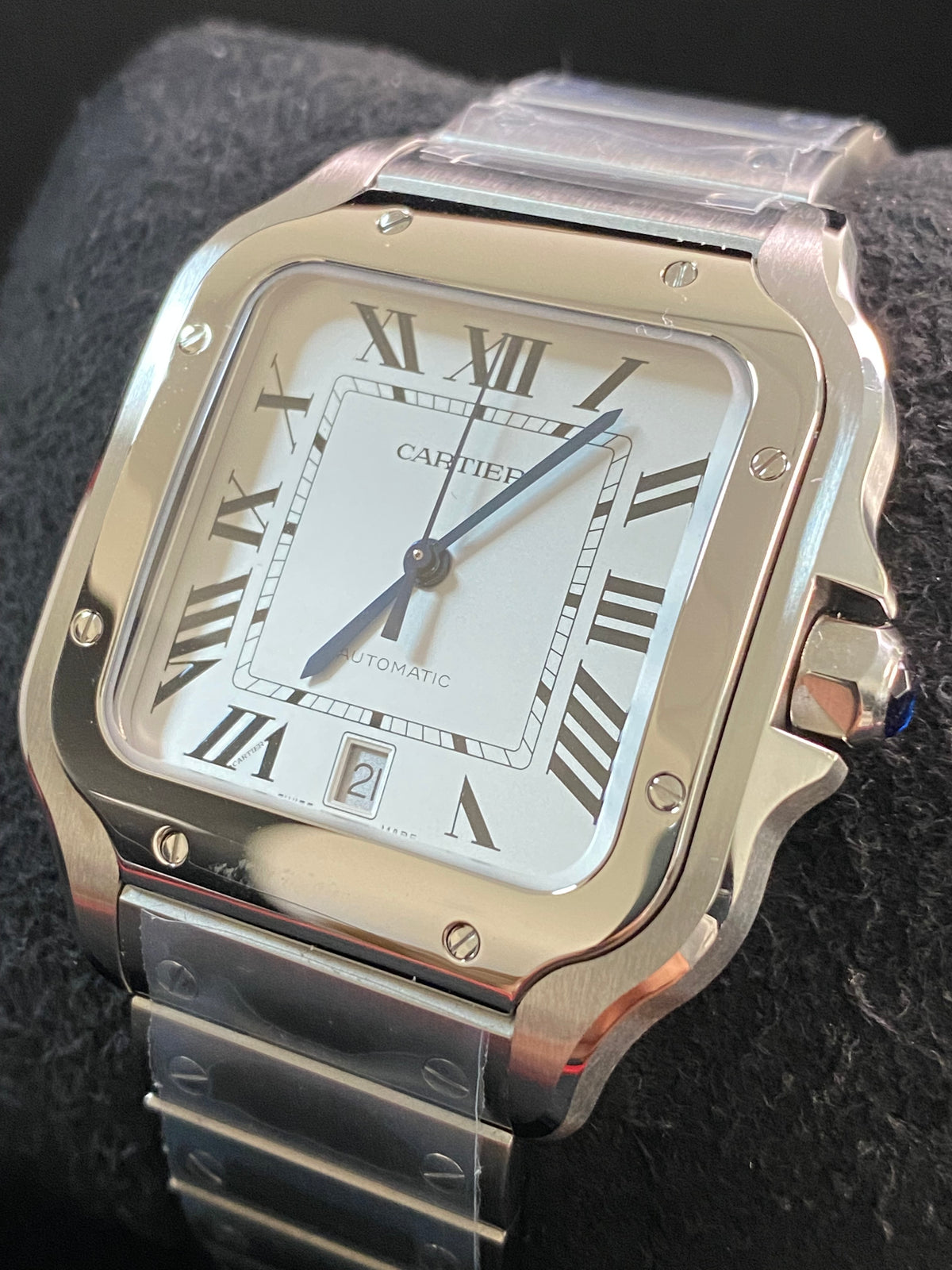 Cartier Santos de Cartier - 2024 - 39.8 mm Steel Case - White Roman Dial - WSSA0018 *FULL SET*