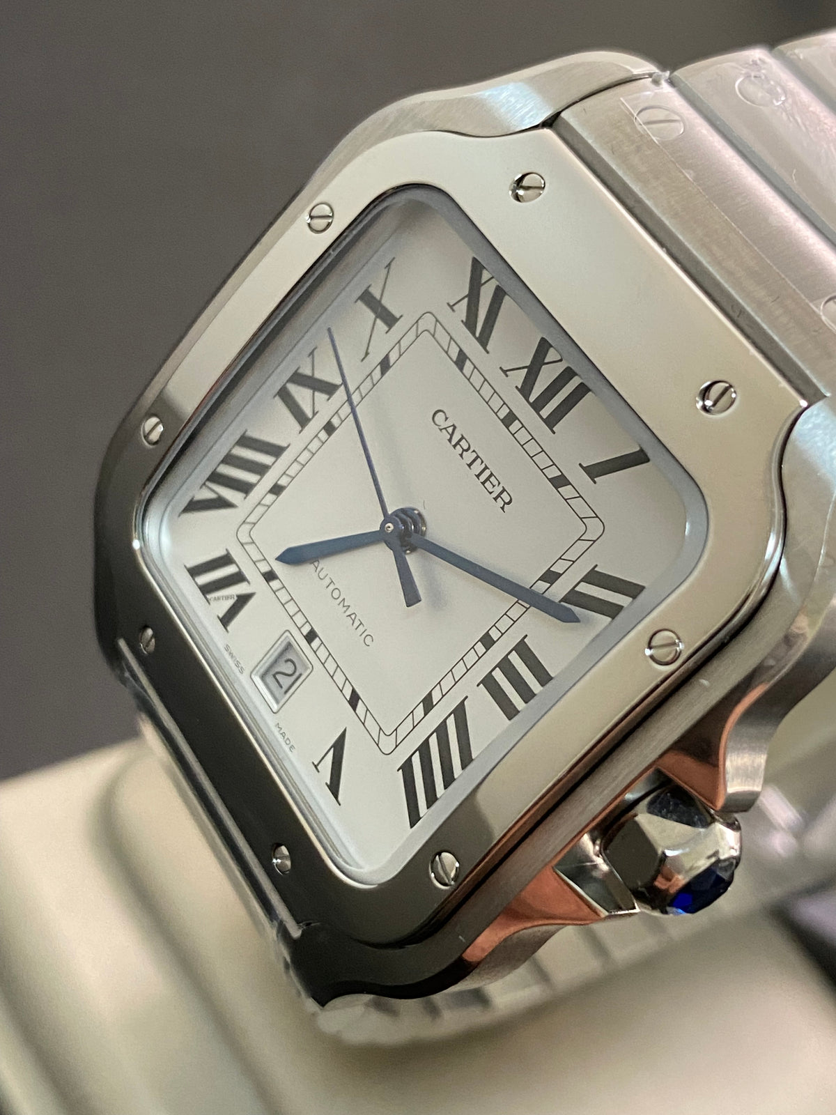 Cartier Santos de Cartier - 2024 - 39.8 mm Steel Case - White Roman Dial - WSSA0018 *FULL SET*