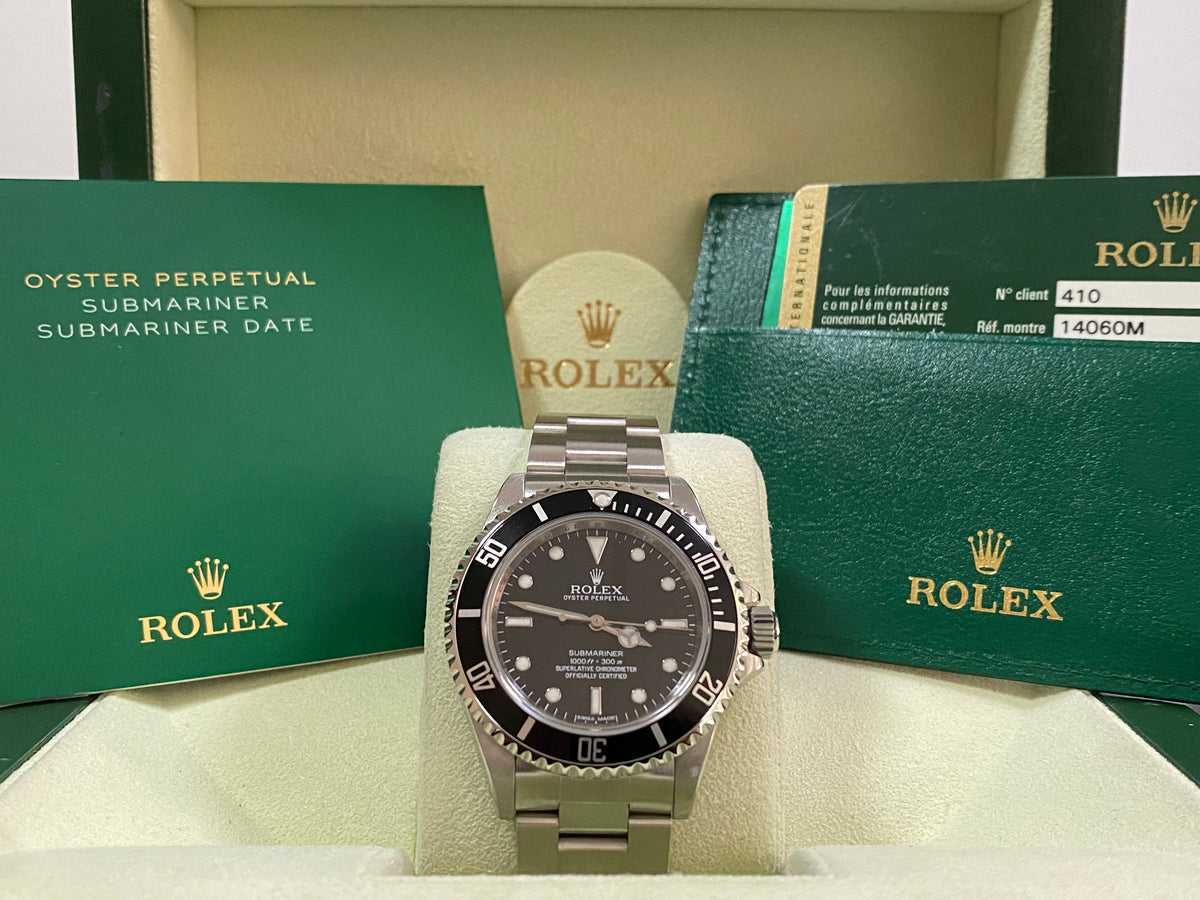 Rolex Steel No-Date Submariner - 2012 - Pre Ceramic Bezel - Black Dial - 14060M COMPLETE SET