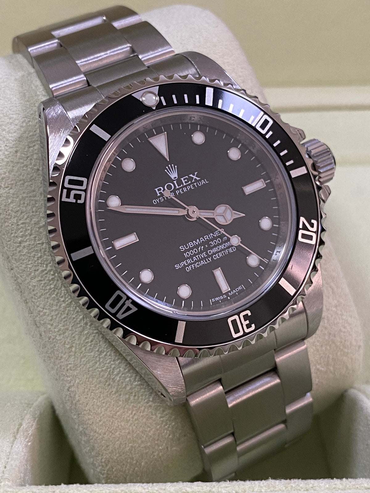 Rolex Steel No-Date Submariner - 2012 - Pre Ceramic Bezel - Black Dial - 14060M COMPLETE SET