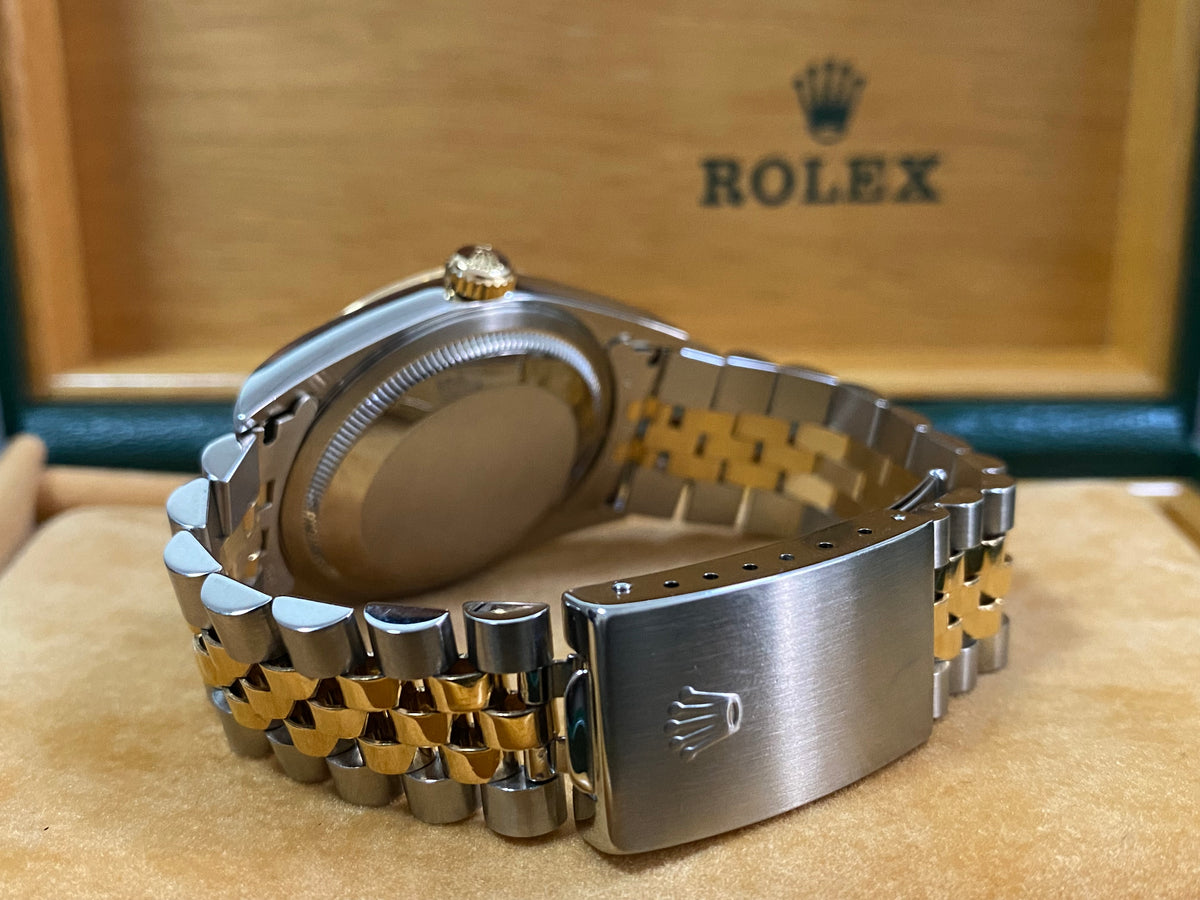 Rolex Steel and Yellow Gold Datejust 36 - S serial - Fluted Bezel - Champagne Arabic Dial - Jubilee Bracelet - 16233