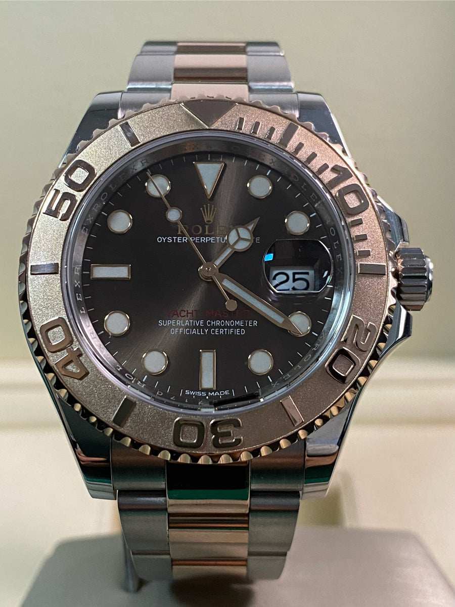 Rolex Everose Rolesor Yacht-Master 40 - 2019 - Chocolate Dial - 116621 *FULL SET*