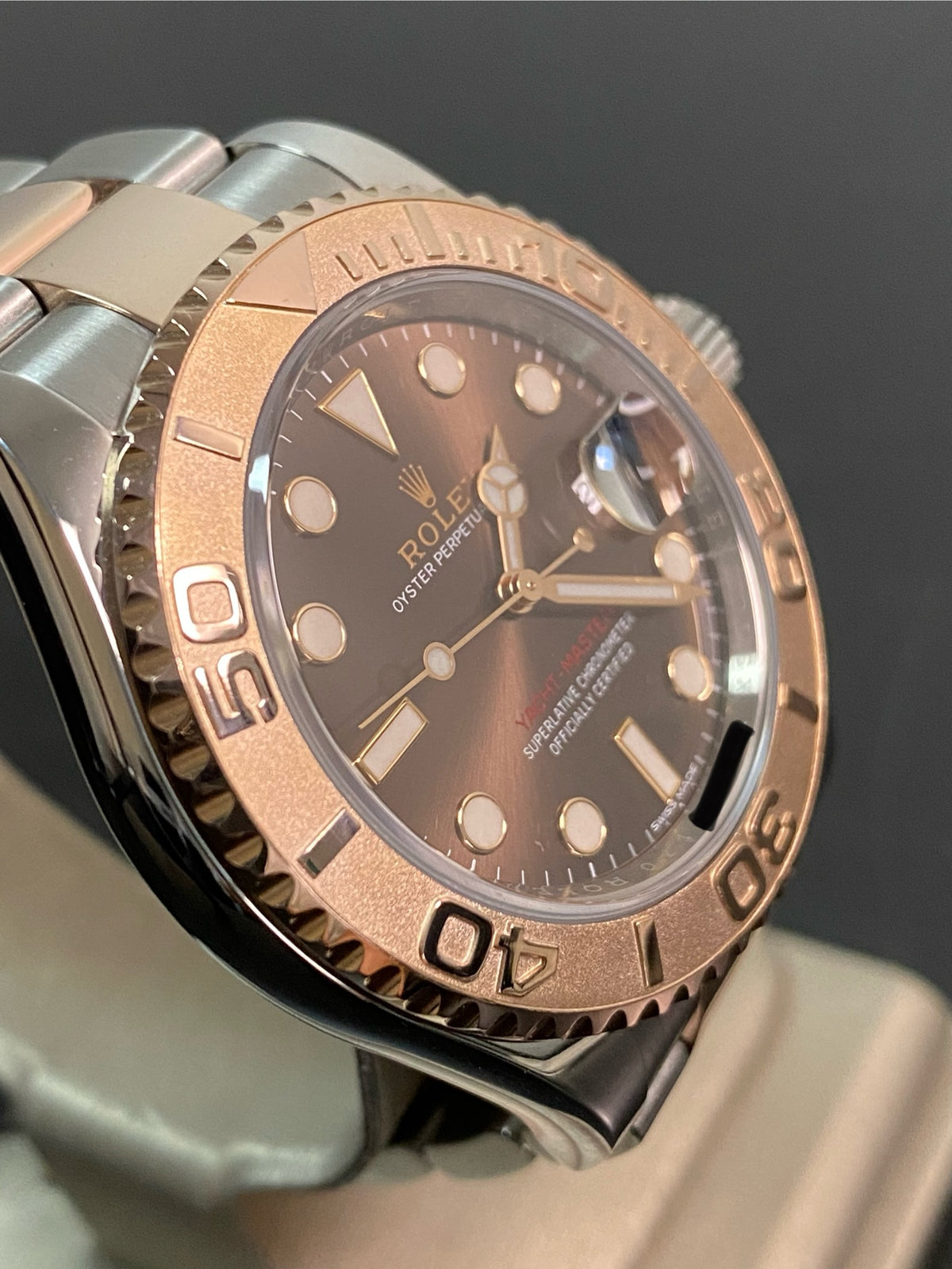 Rolex Everose Rolesor Yacht-Master 40 - 2019 - Chocolate Dial - 116621 *FULL SET*