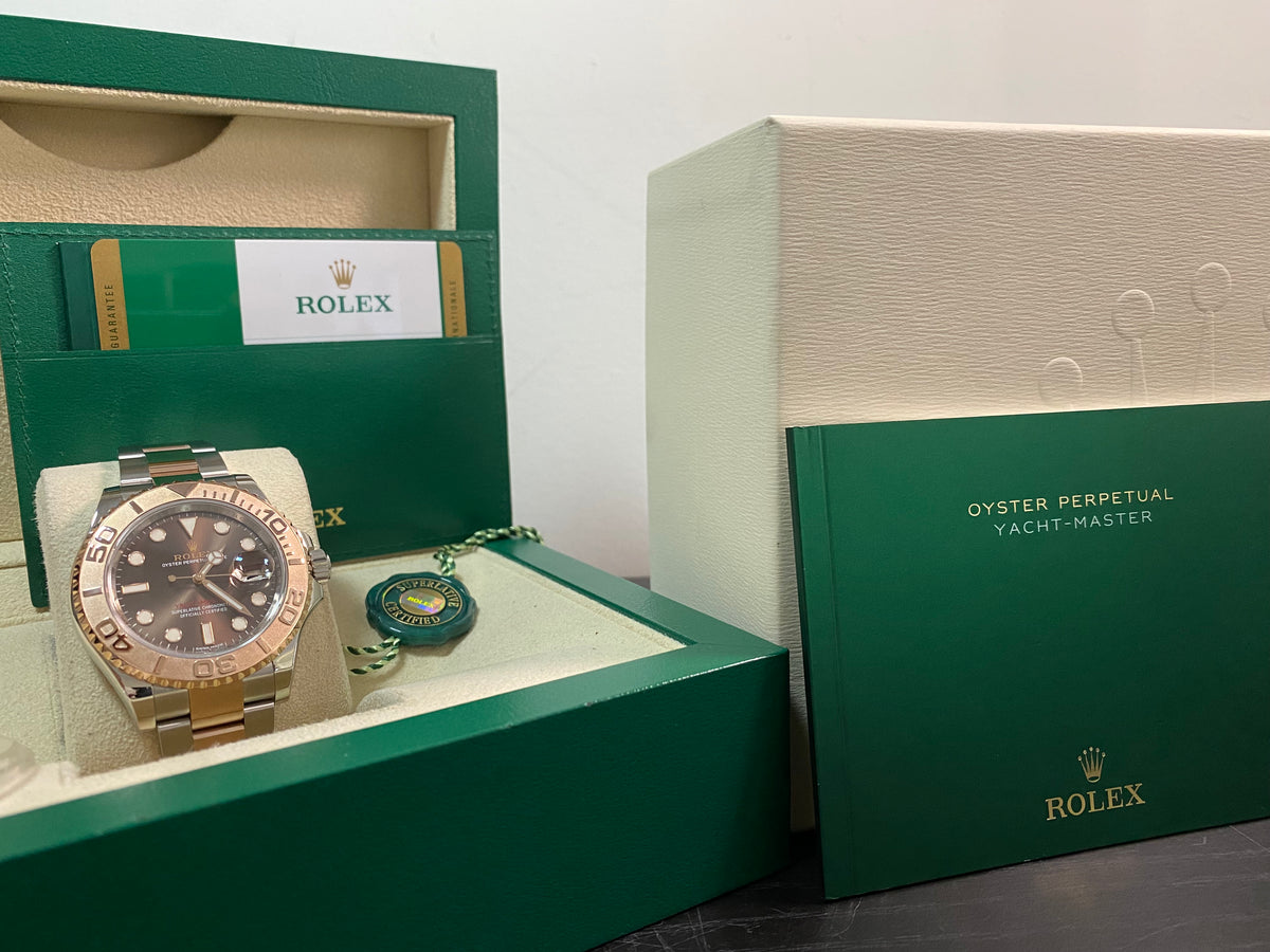 Rolex Everose Rolesor Yacht-Master 40 - 2019 - Chocolate Dial - 116621 *FULL SET*