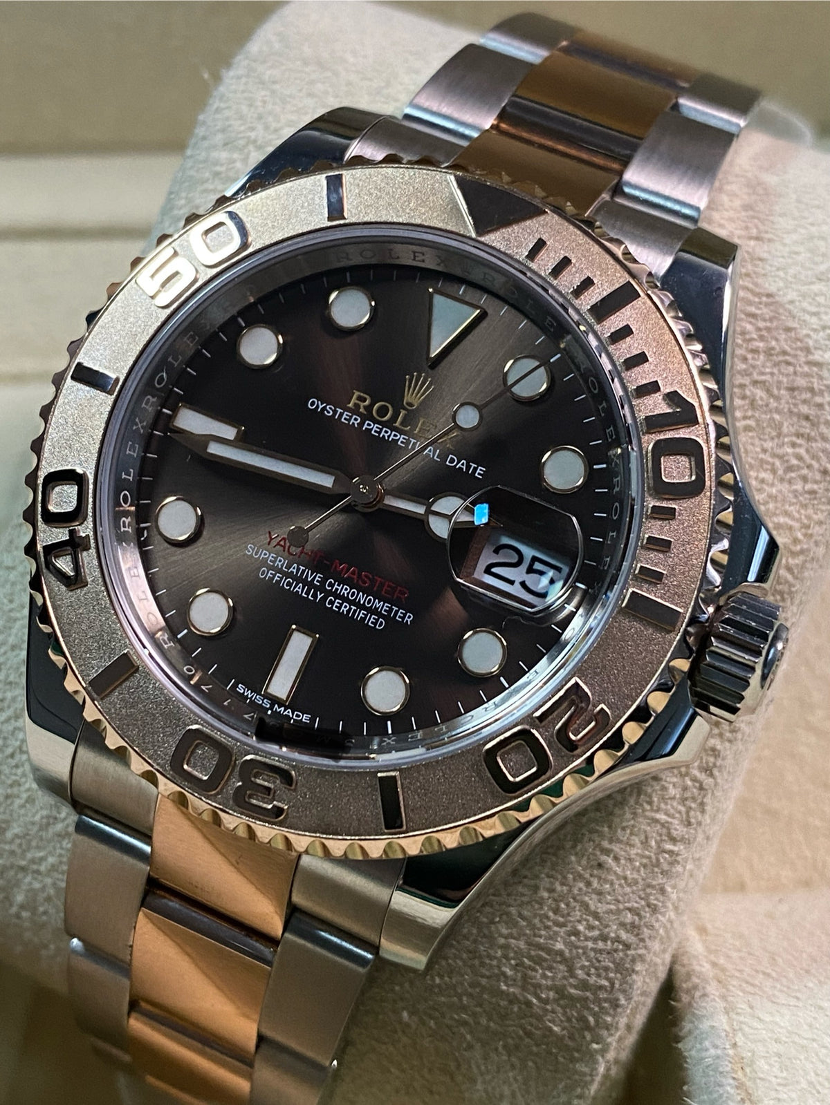 Rolex Everose Rolesor Yacht-Master 40 - 2019 - Chocolate Dial - 116621 *FULL SET*