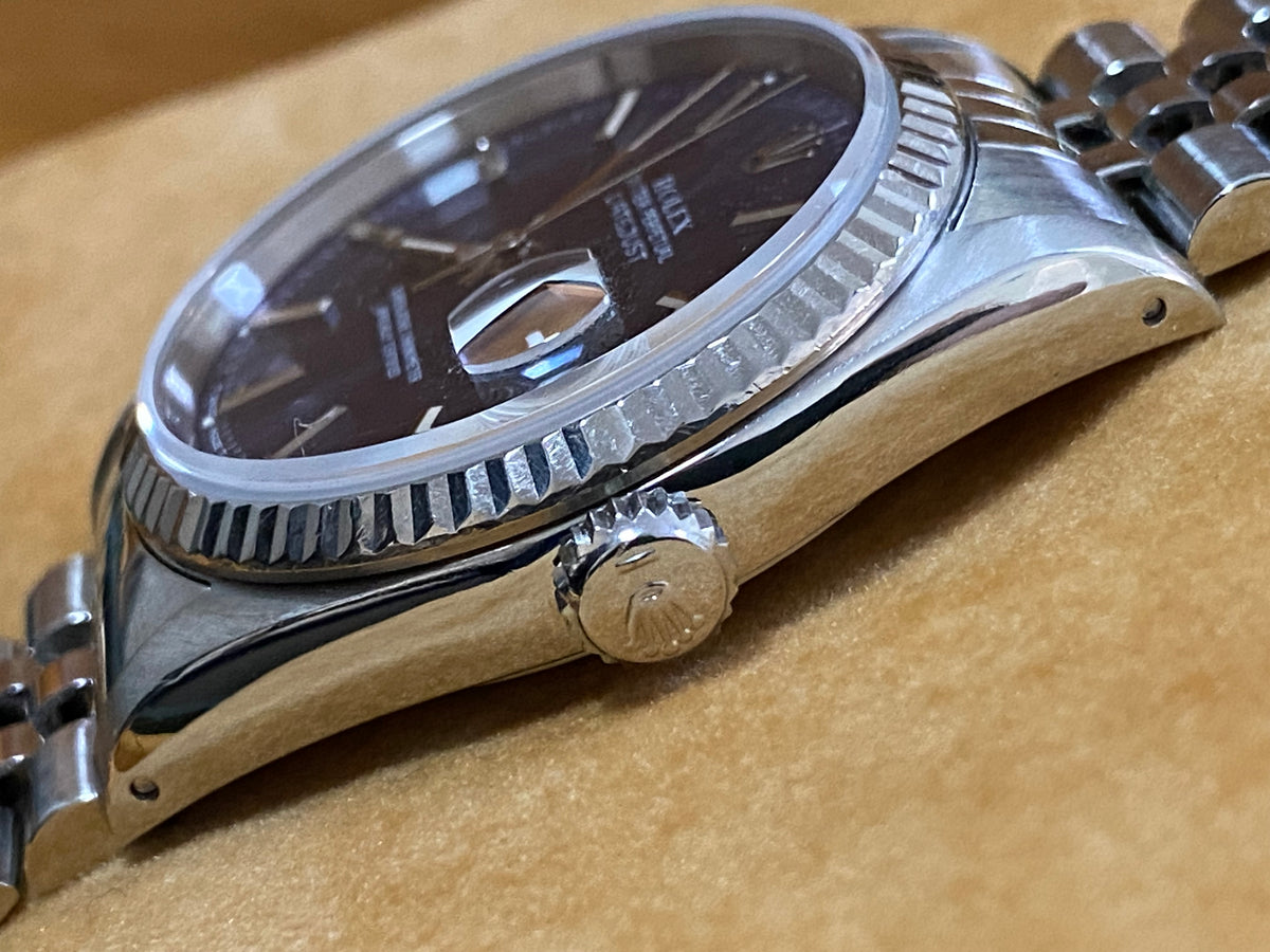 Rolex Steel Datejust 36 - X serial - Fluted Bezel - Blue Index Dial - Jubilee Bracelet - 16234