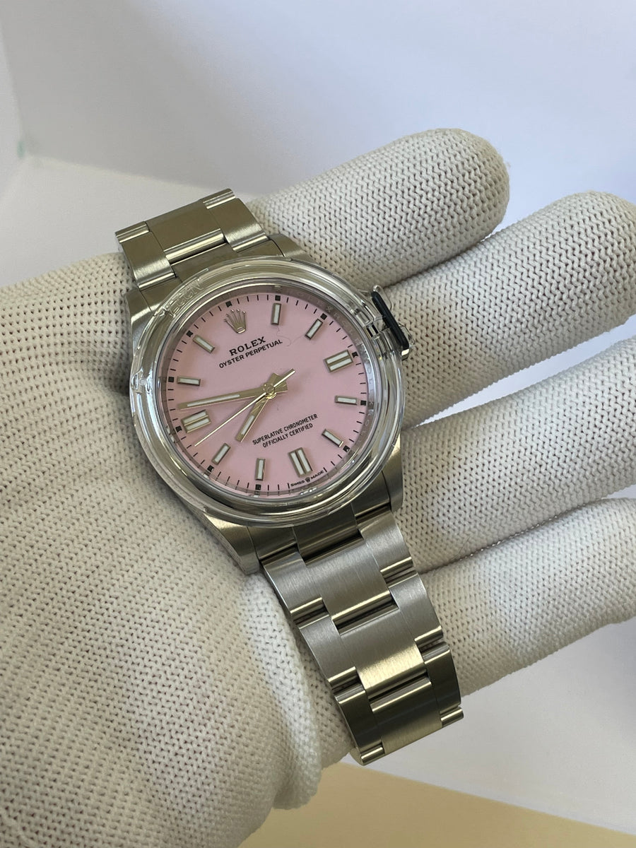 Rolex Oyster Perpetual 36 - 2022 - Domed Bezel - Candy Pink Index Dial - Oyster Bracelet - 126000