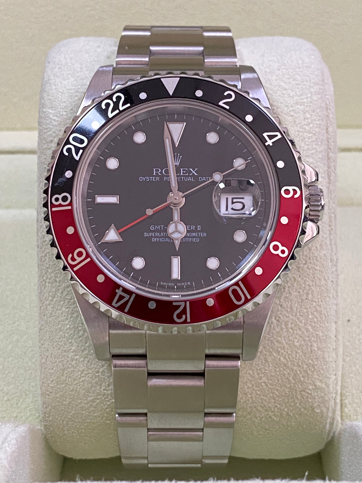 Rolex Steel GMT-Master II - Z serial - "Coke" Pre Ceramic Bezel - Black Dial - Oyster Bracelet - 16710LN