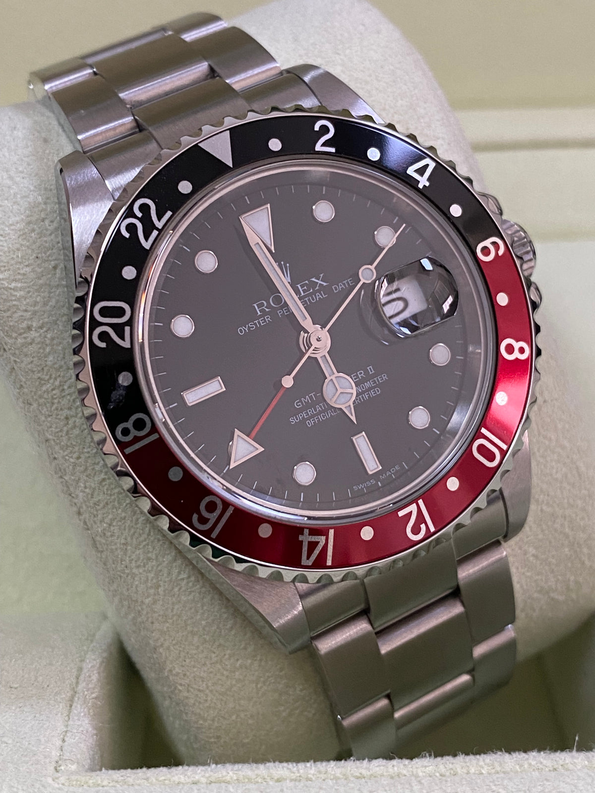 Rolex Steel GMT-Master II - Z serial - "Coke" Pre Ceramic Bezel - Black Dial - Oyster Bracelet - 16710LN