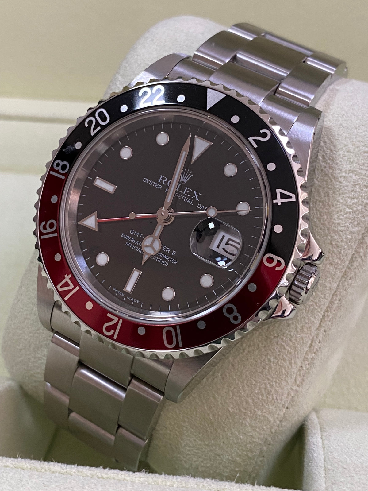 Rolex Steel GMT-Master II - Z serial - "Coke" Pre Ceramic Bezel - Black Dial - Oyster Bracelet - 16710LN