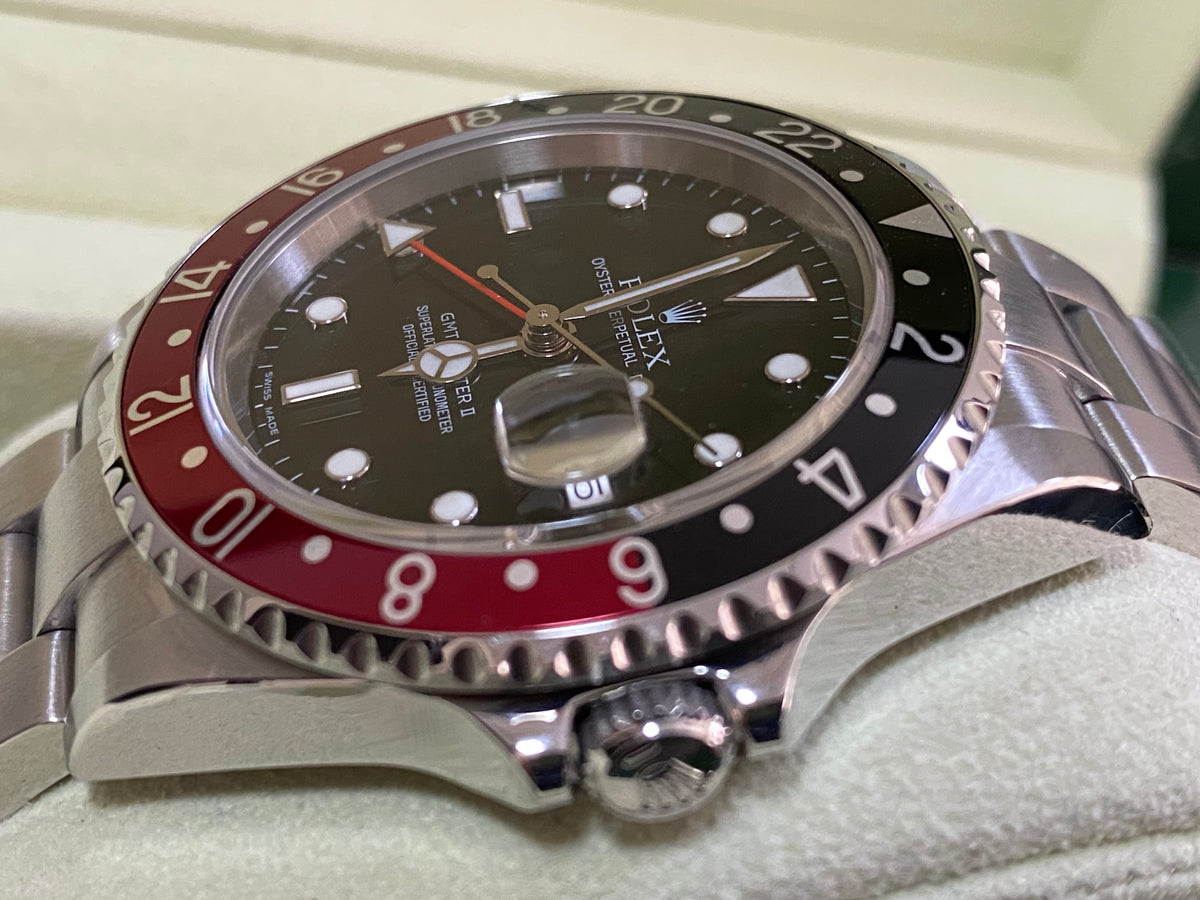 Rolex Steel GMT-Master II - Z serial - "Coke" Pre Ceramic Bezel - Black Dial - Oyster Bracelet - 16710LN