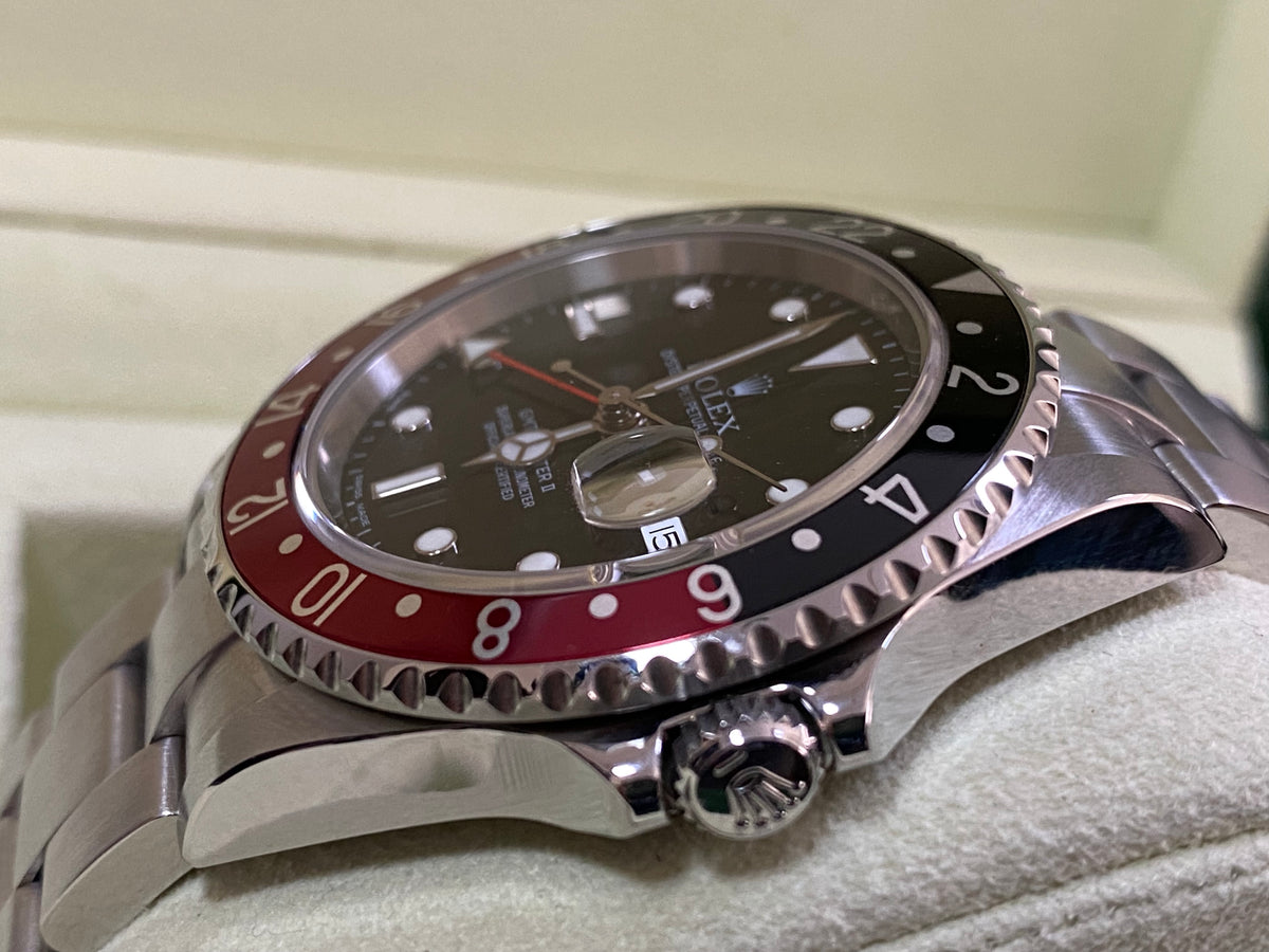 Rolex Steel GMT-Master II - Z serial - "Coke" Pre Ceramic Bezel - Black Dial - Oyster Bracelet - 16710LN