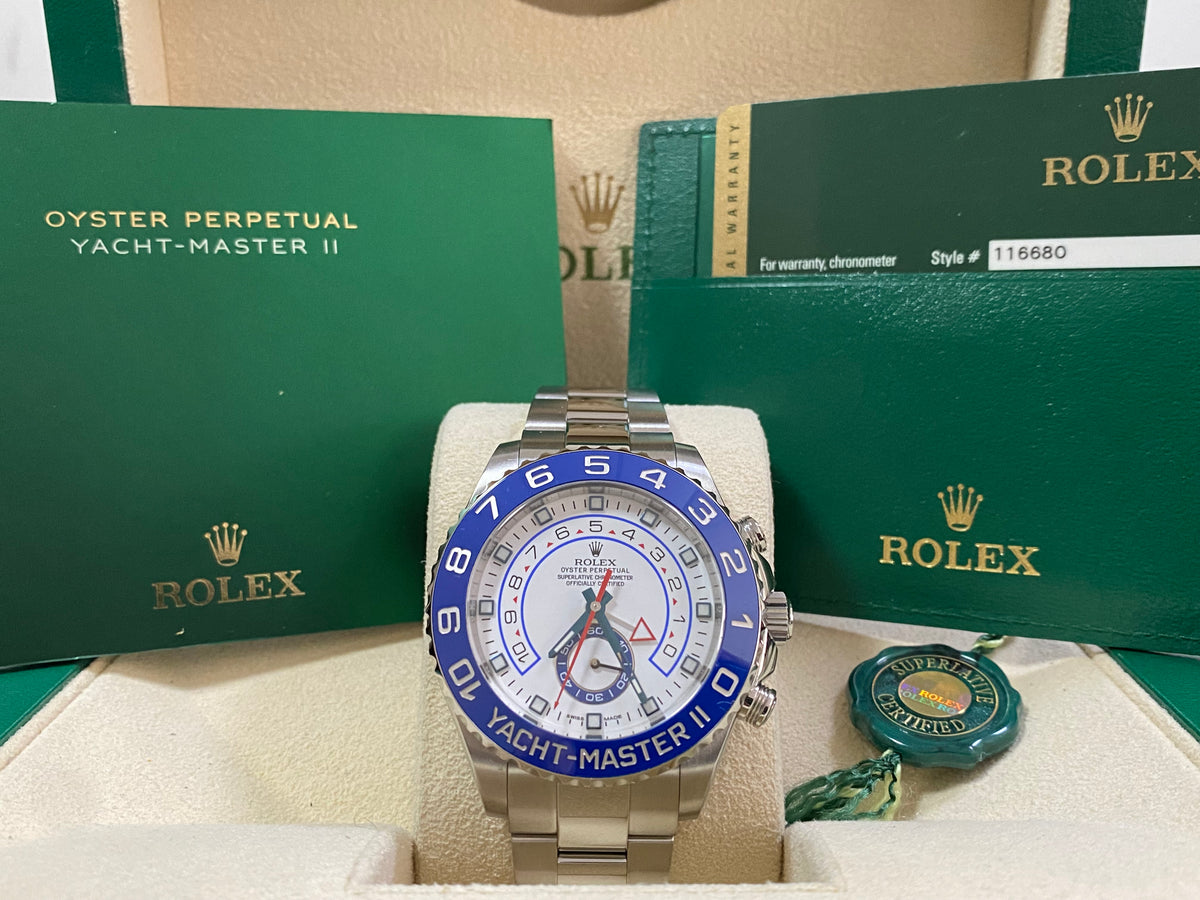 Rolex Steel Yacht-Master II - 2014 - White Dial - 116680