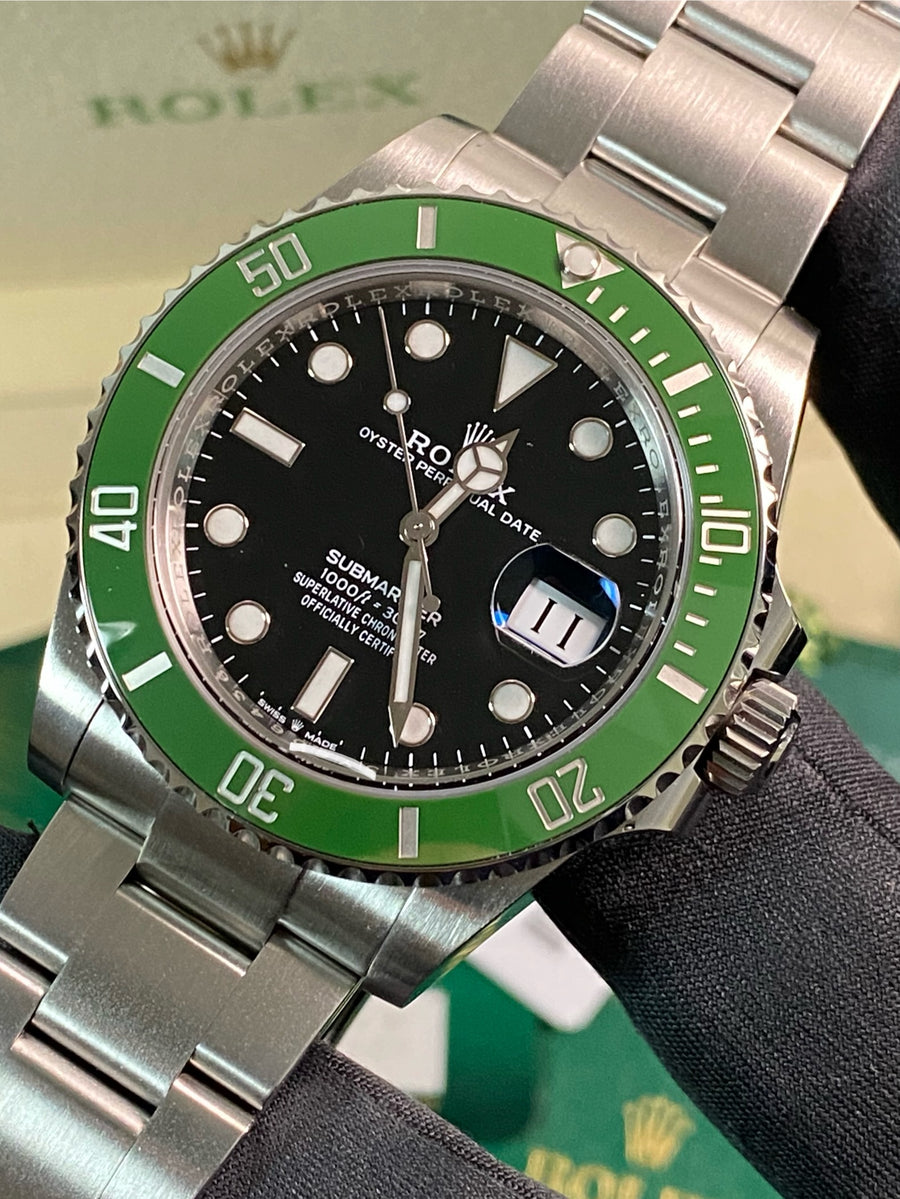 Rolex Steel Submariner Date - 2024 - "Kermit" MK II - Green Bezel - Black Dial - 126610LV *FULL SET*