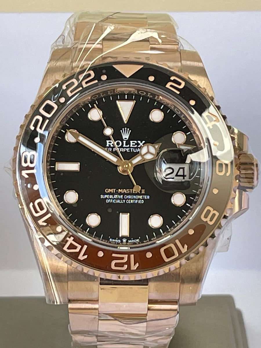 Rolex Everose Gold GMT-Master II - 2024 - "Root Beer" Bezel - Oyster Bracelet - 126715CHNR