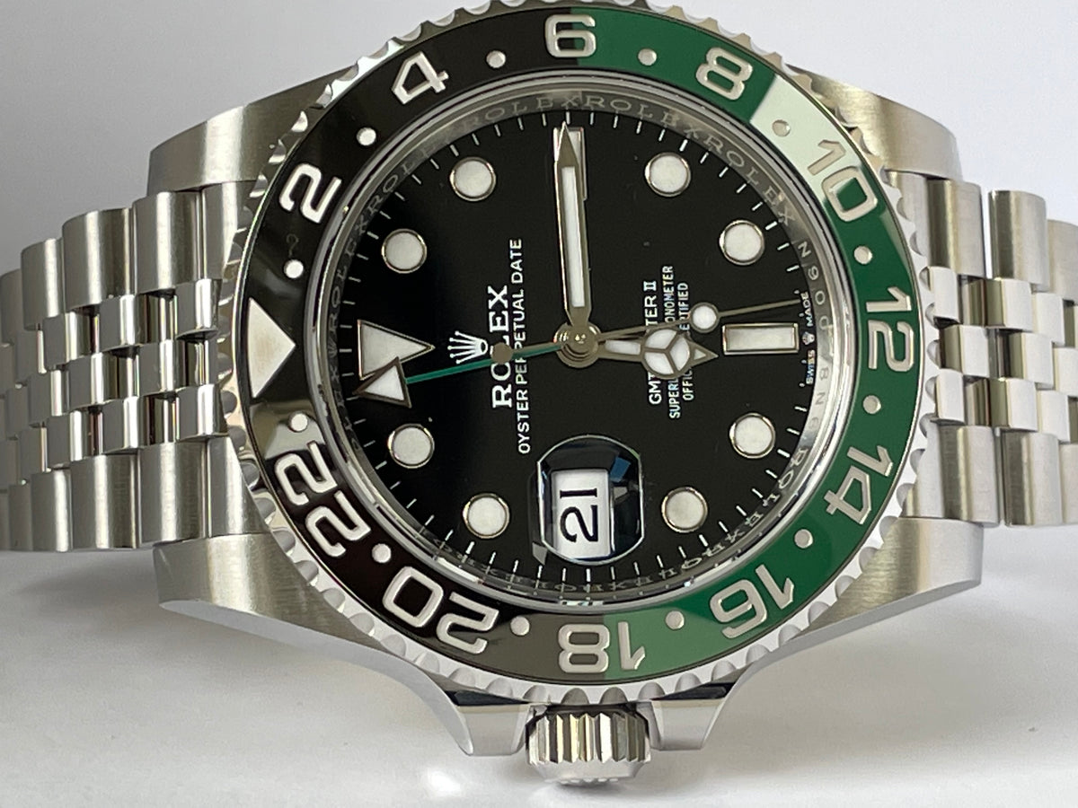 Rolex Steel GMT-Master II - 2023 - "Sprite" - Black Dial - Jubilee Bracelet - 126720VTNR