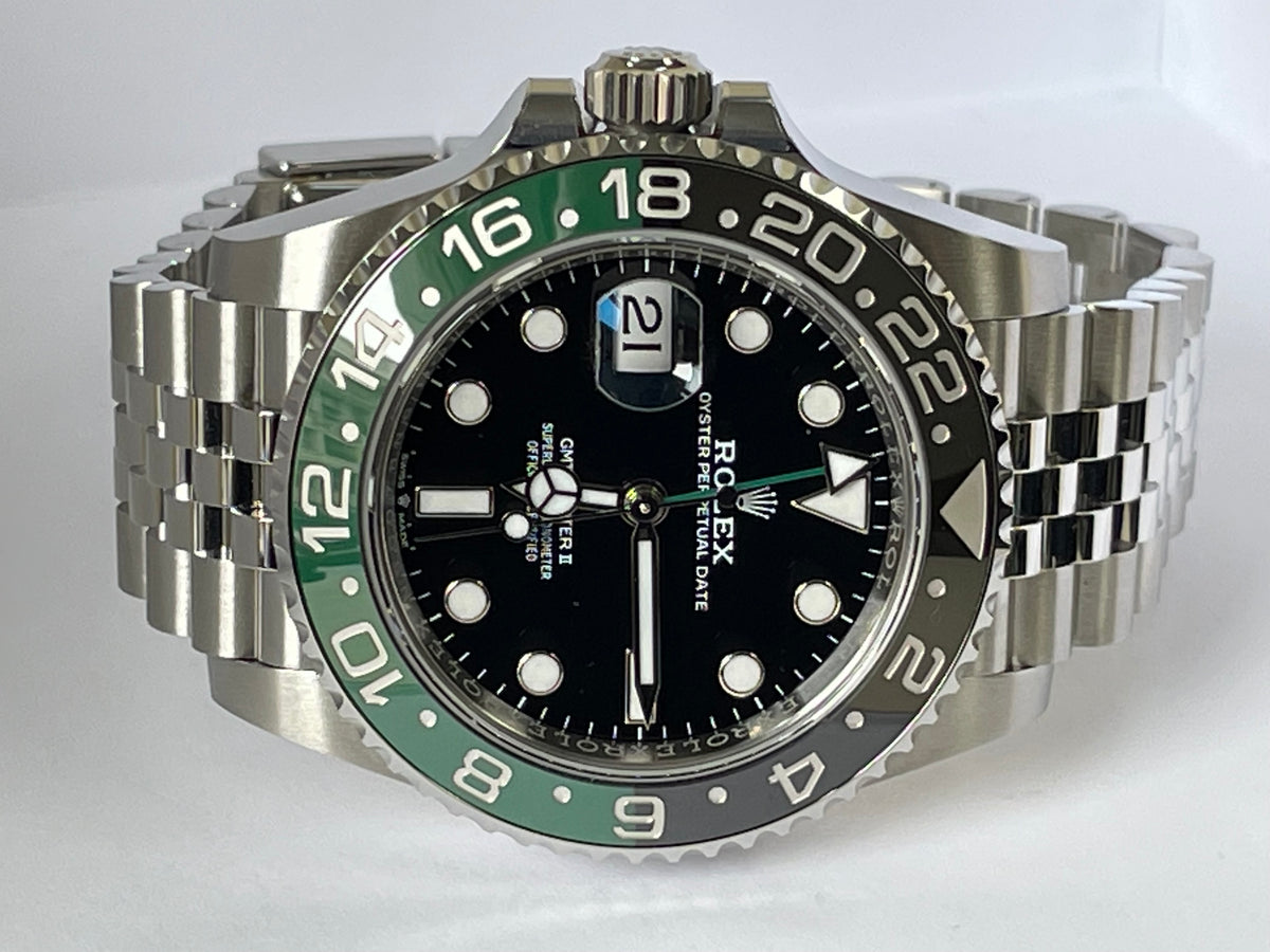 Rolex Steel GMT-Master II - 2023 - "Sprite" - Black Dial - Jubilee Bracelet - 126720VTNR