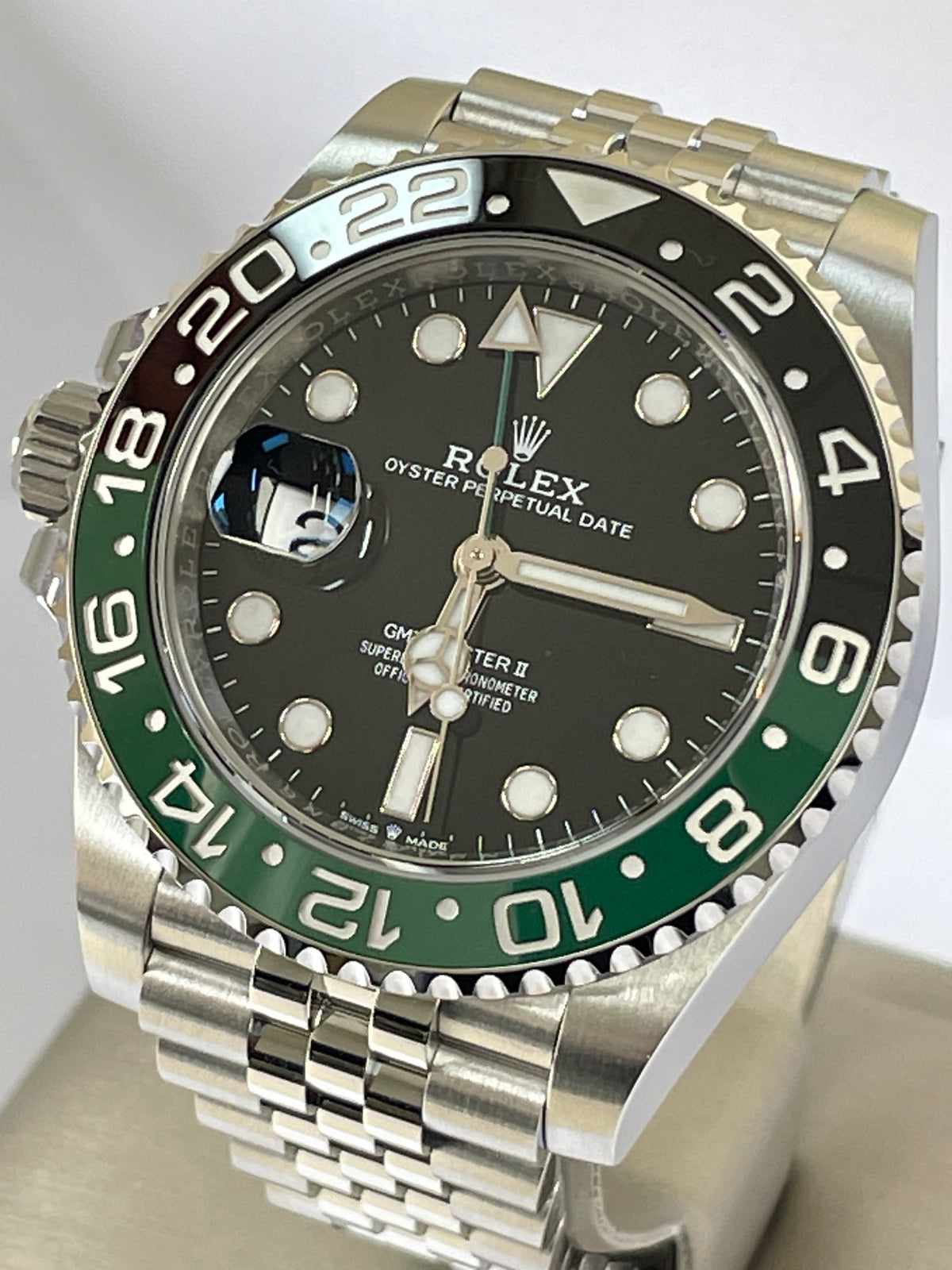 Rolex Steel GMT-Master II - 2023 - "Sprite" - Black Dial - Jubilee Bracelet - 126720VTNR