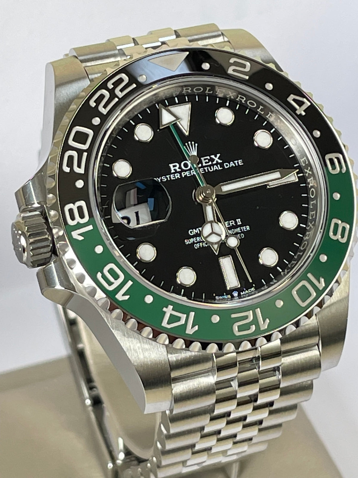 Rolex Steel GMT-Master II - 2023 - "Sprite" - Black Dial - Jubilee Bracelet - 126720VTNR