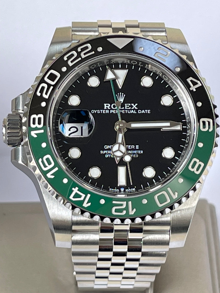 Rolex Steel GMT-Master II - 2023 - "Sprite" - Black Dial - Jubilee Bracelet - 126720VTNR