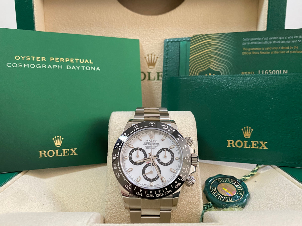 Rolex Steel Cosmograph Daytona - 2022 - "Panda" - White Index Dial - 116500LN *COMPLETE SET*