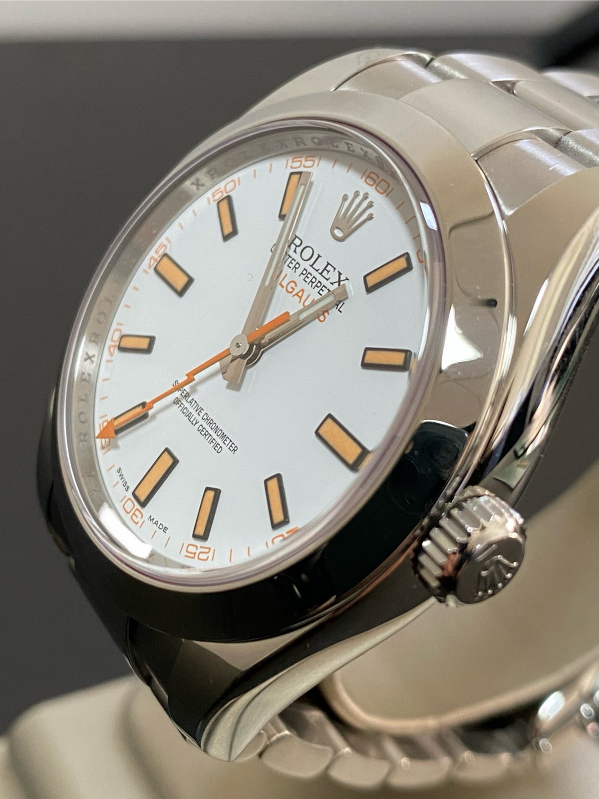 Rolex Milgauss - 2012 - White Dial & Orange Accents - 116400 COMPLETE SET