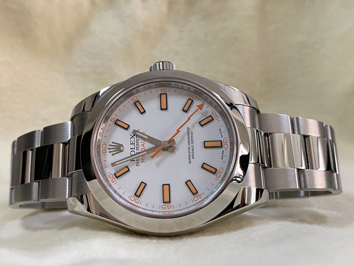 Rolex Milgauss - 2012 - White Dial & Orange Accents - 116400 COMPLETE SET