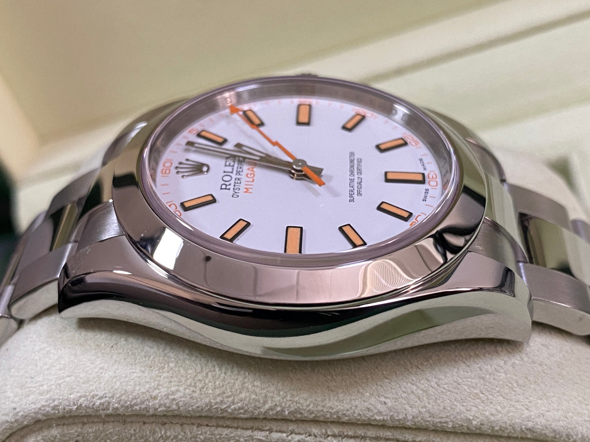 Rolex Milgauss - 2012 - White Dial & Orange Accents - 116400 COMPLETE SET