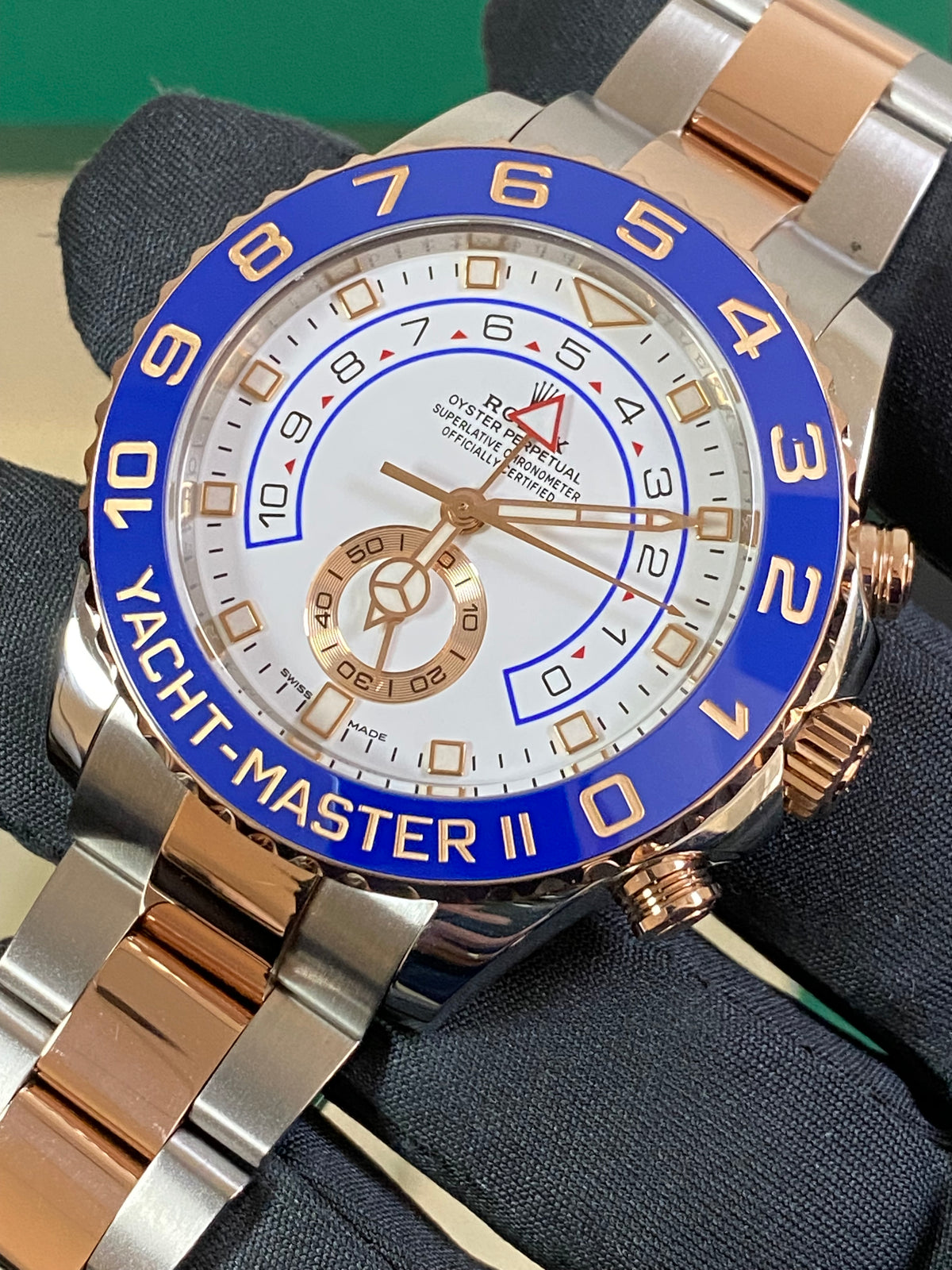 Rolex Steel and Everose Gold Yacht-Master II - 2019 - White Dial - 116681 COMPLETE