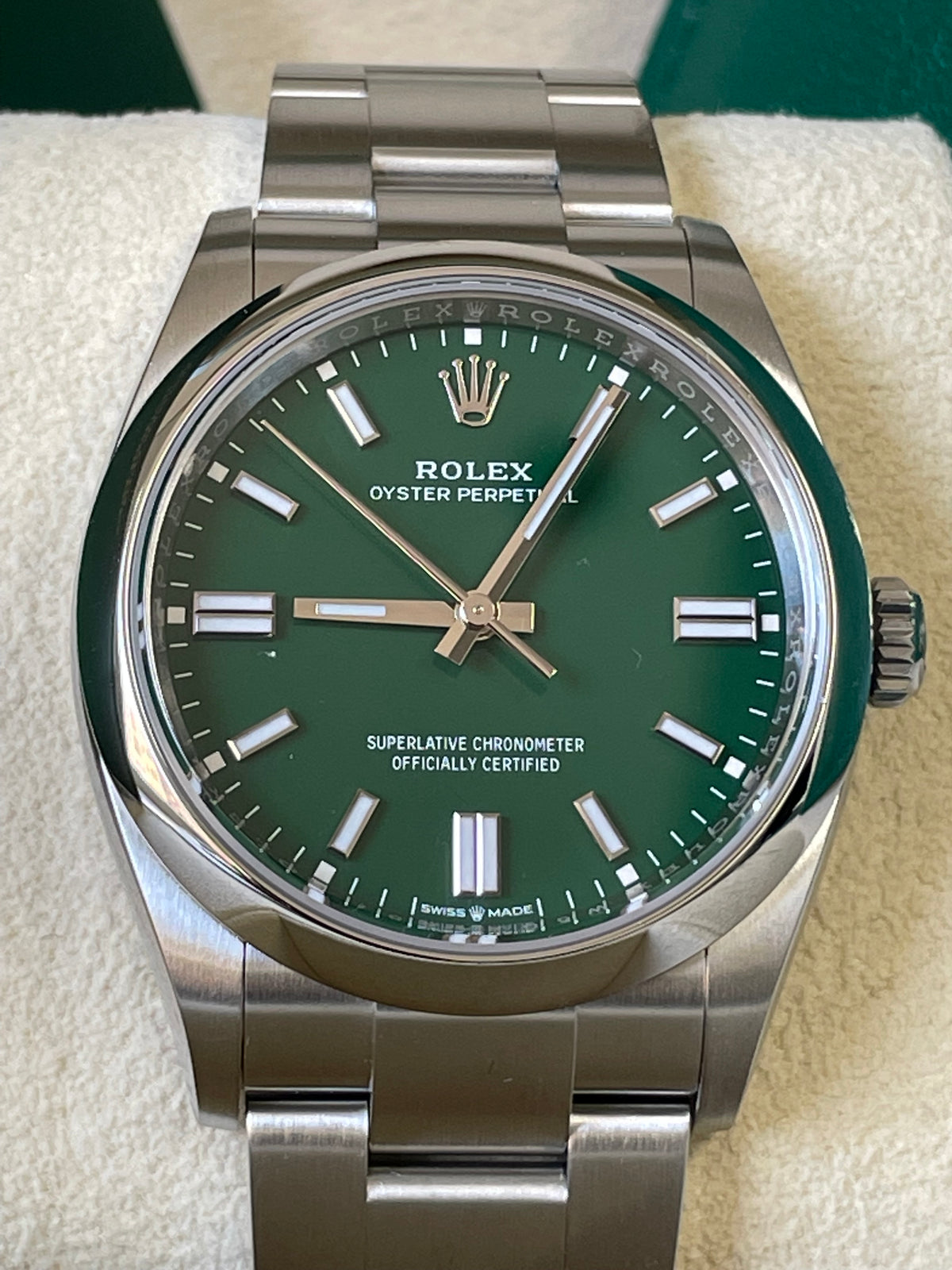 Rolex Oyster Perpetual 36 - 2023 - Domed Bezel - Green Index Dial - Oyster Bracelet - 126000