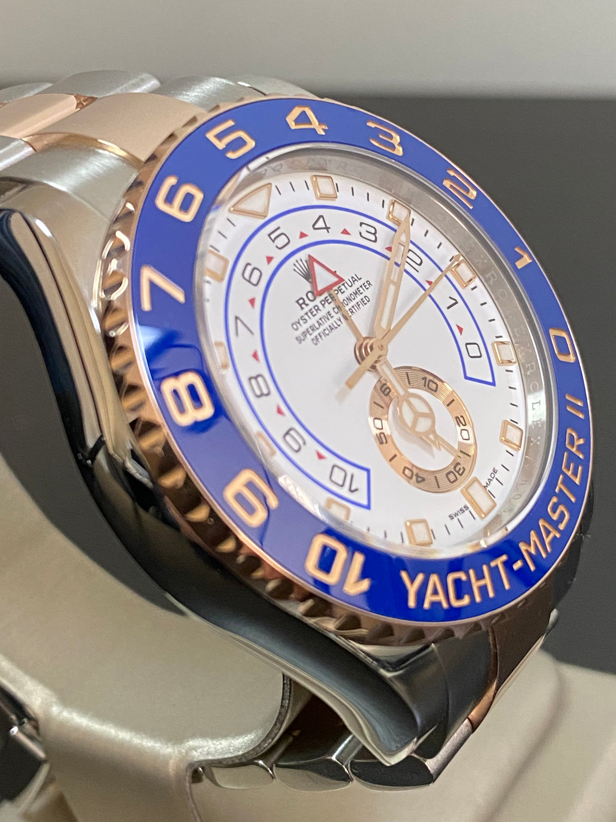 Rolex Steel and Everose Gold Yacht-Master II - 2019 - White Dial - 116681 COMPLETE